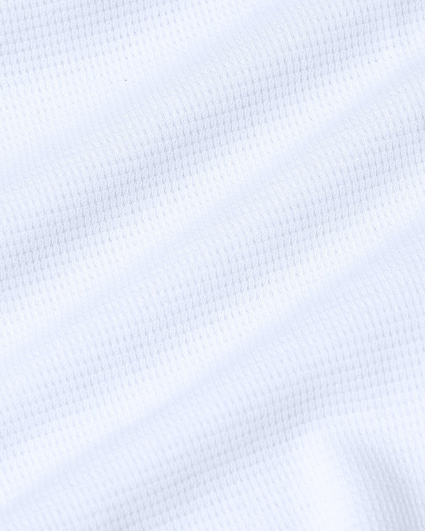 White Waffle Long Sleeve Crew Neck