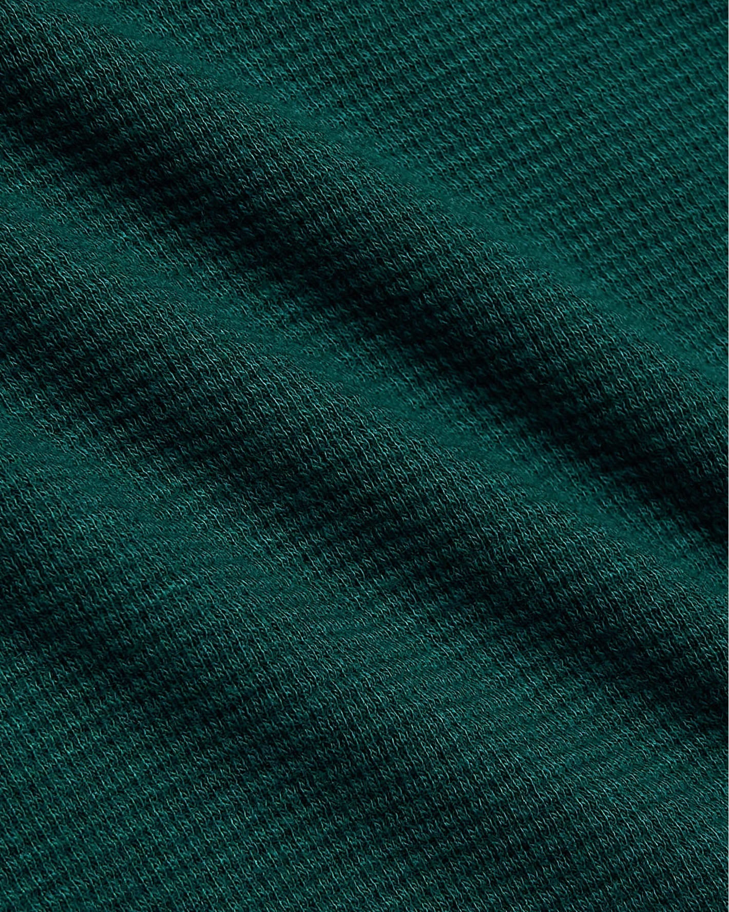Womens Deep Emerald Waffle Wide Leg Pants