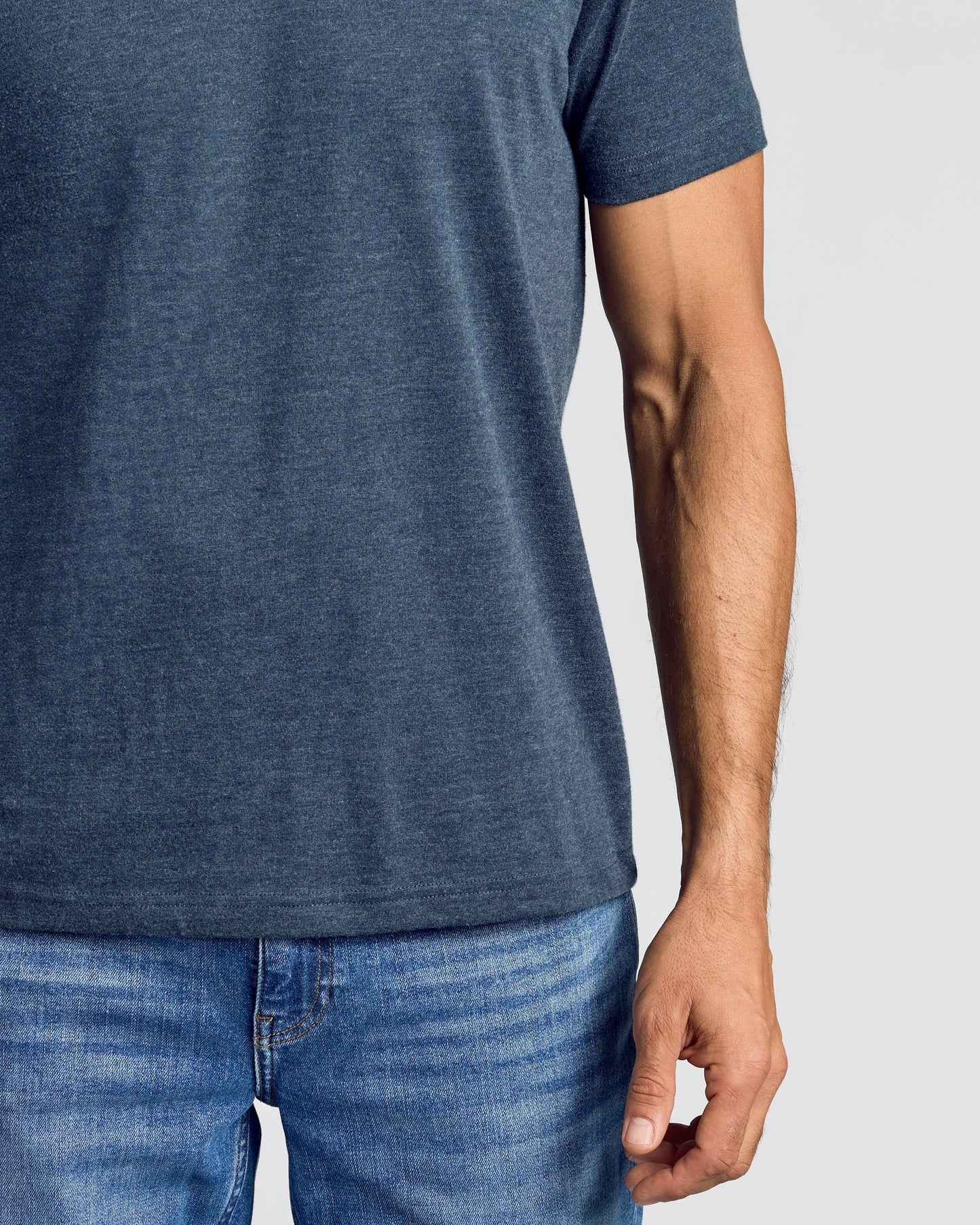 Heather Navy Classic Crew Neck