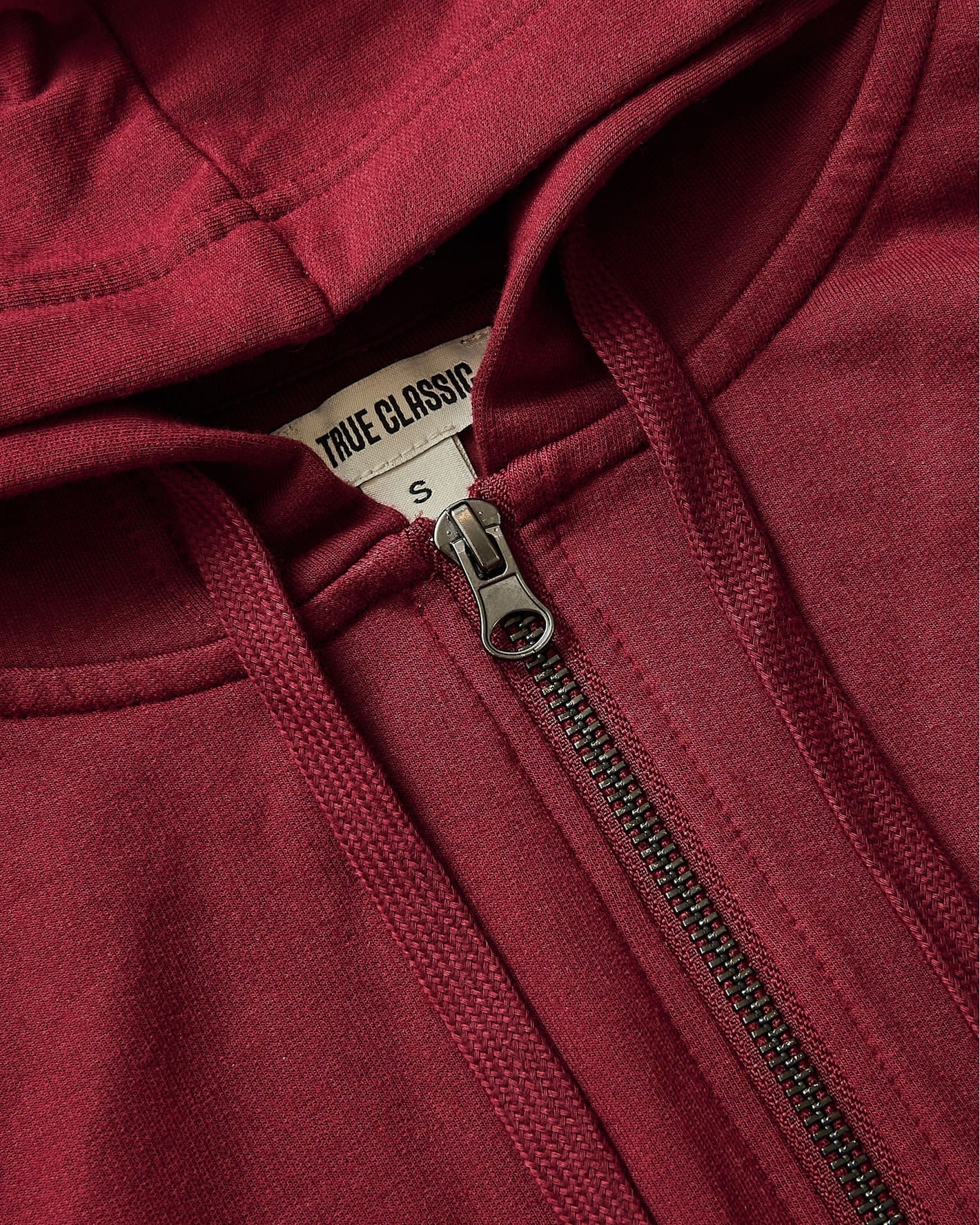 Womens Dark Maroon Crop Zip Hoodie