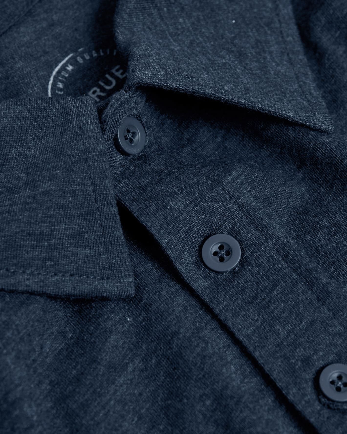 Heather Navy Short Sleeve Tall Polo