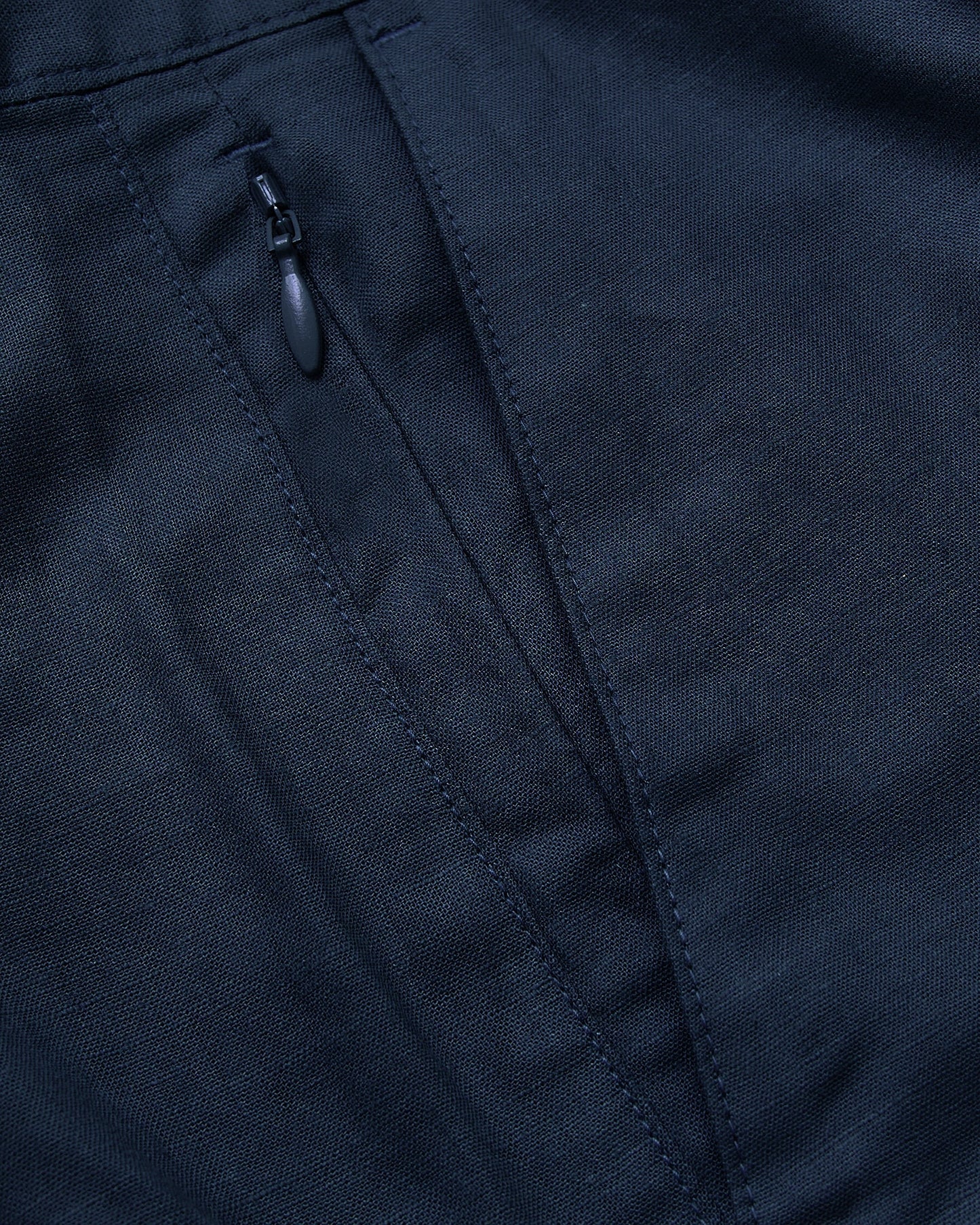7" Navy Linen Shorts