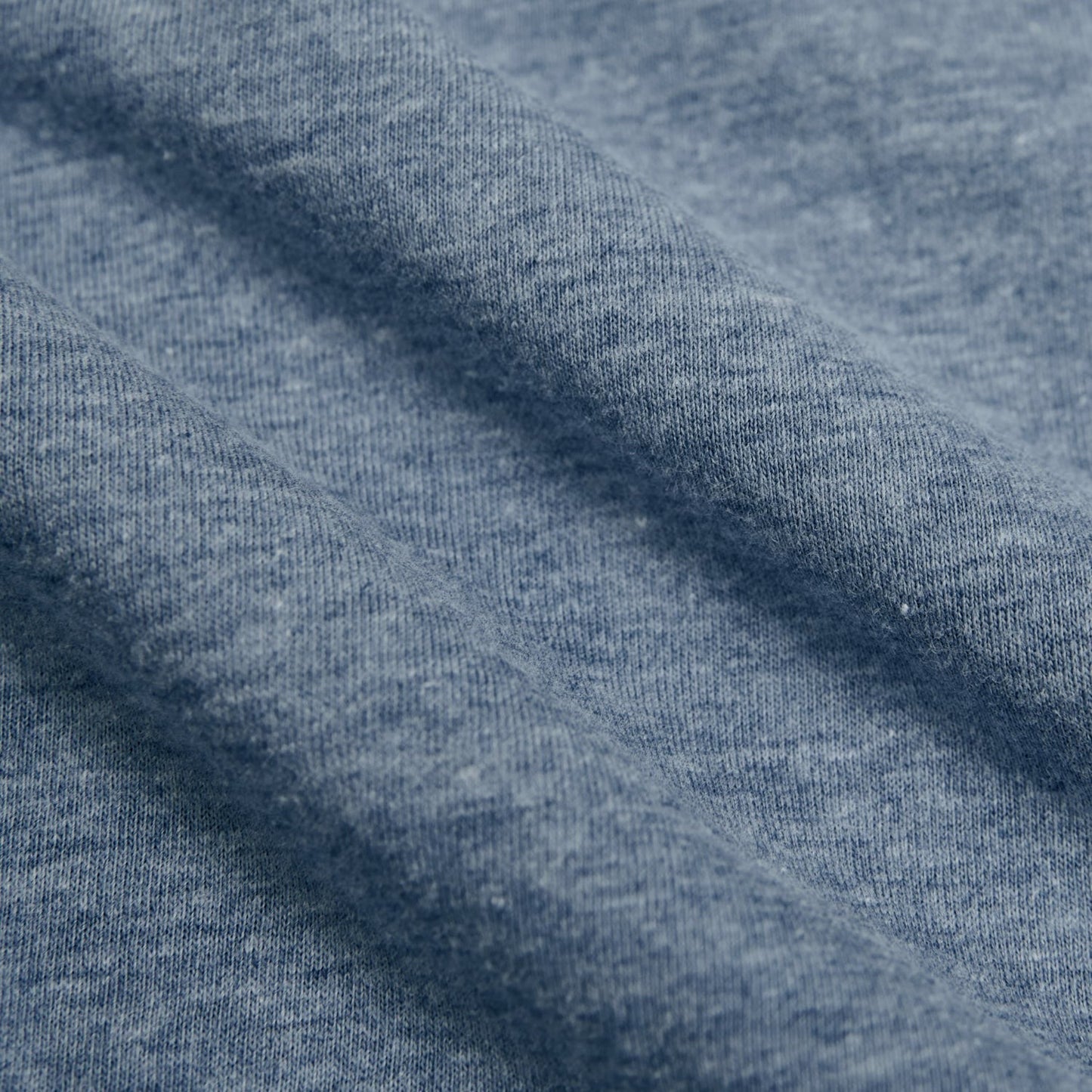 Heather Indigo Classic Long Sleeve Crew Neck