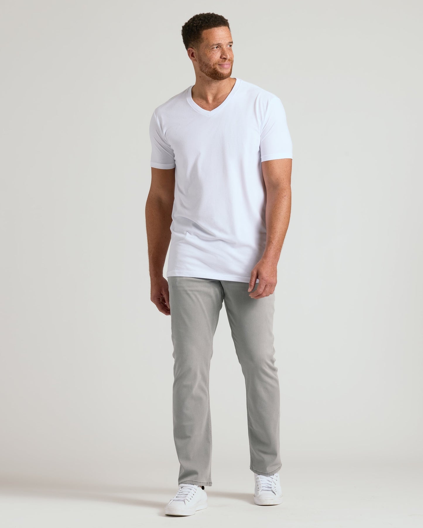 White Classic Tall V-Neck 10-Pack