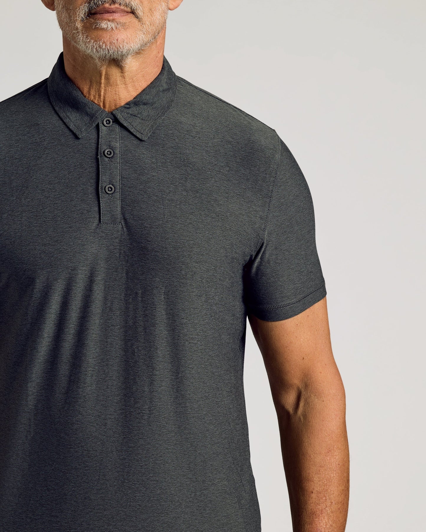Charcoal Heather Gray Active Polo 2.0