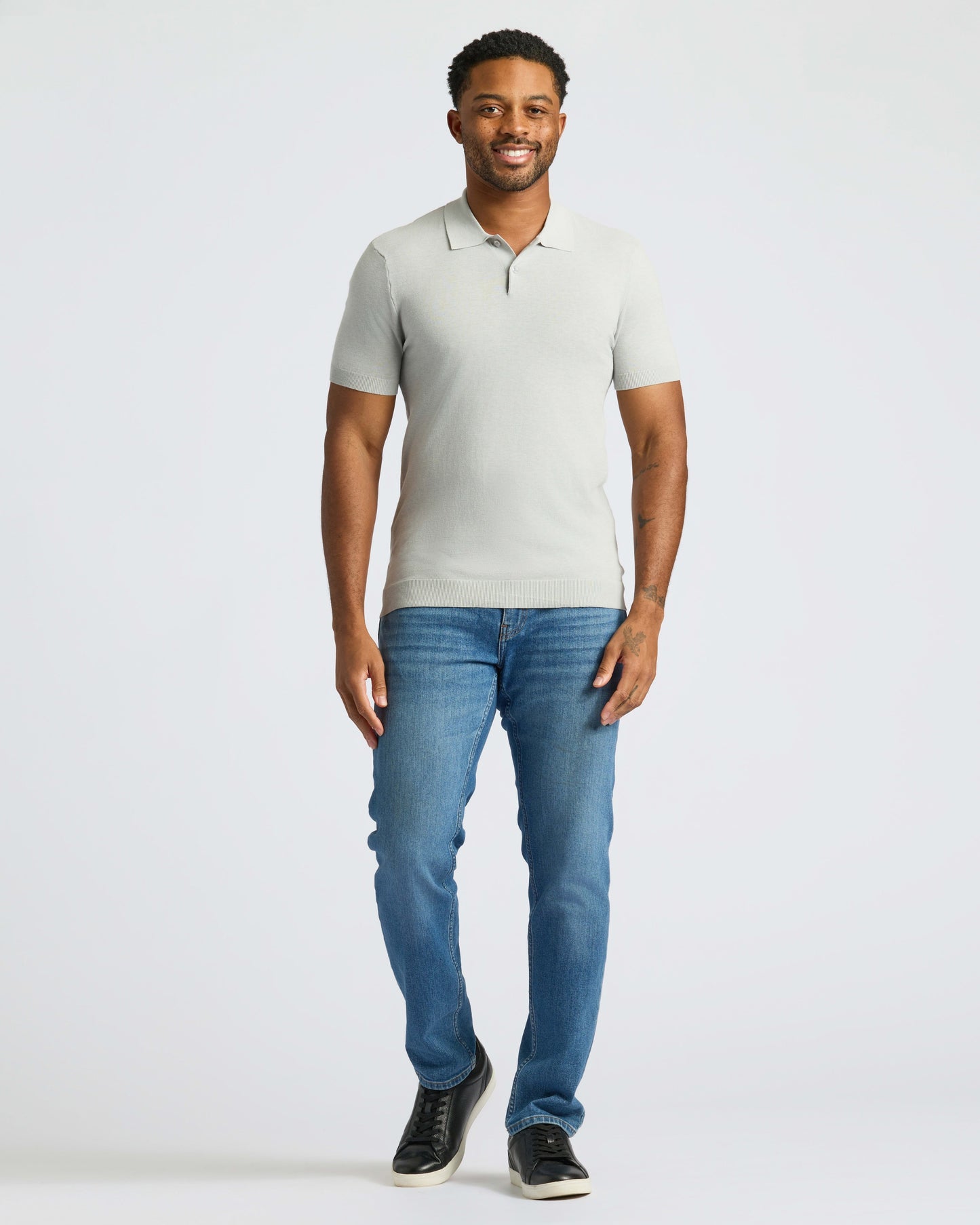 Heather Gray Dressy Polo