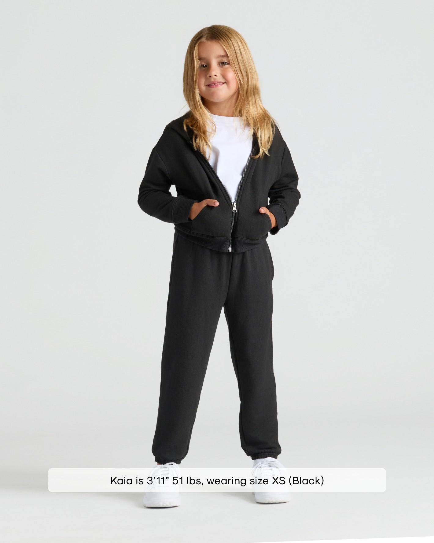 Girls Black Relaxed Joggers