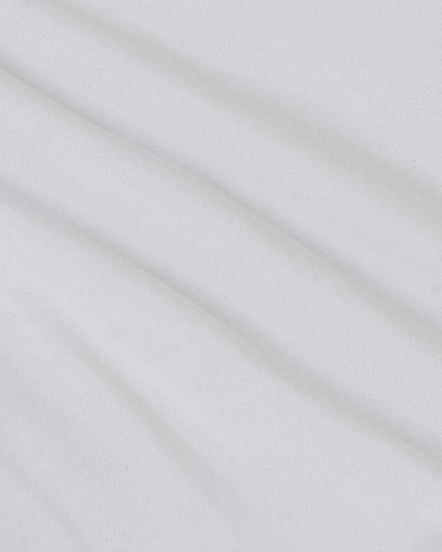 White Heavyweight Curved Hem Crew
