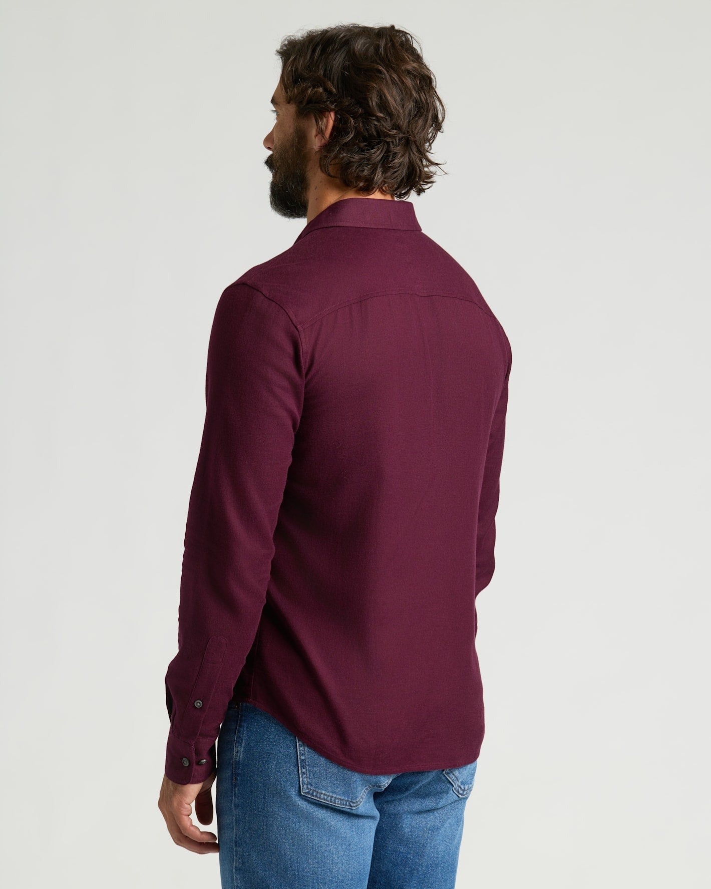 Aubergine Long Sleeve Flannel Shirt