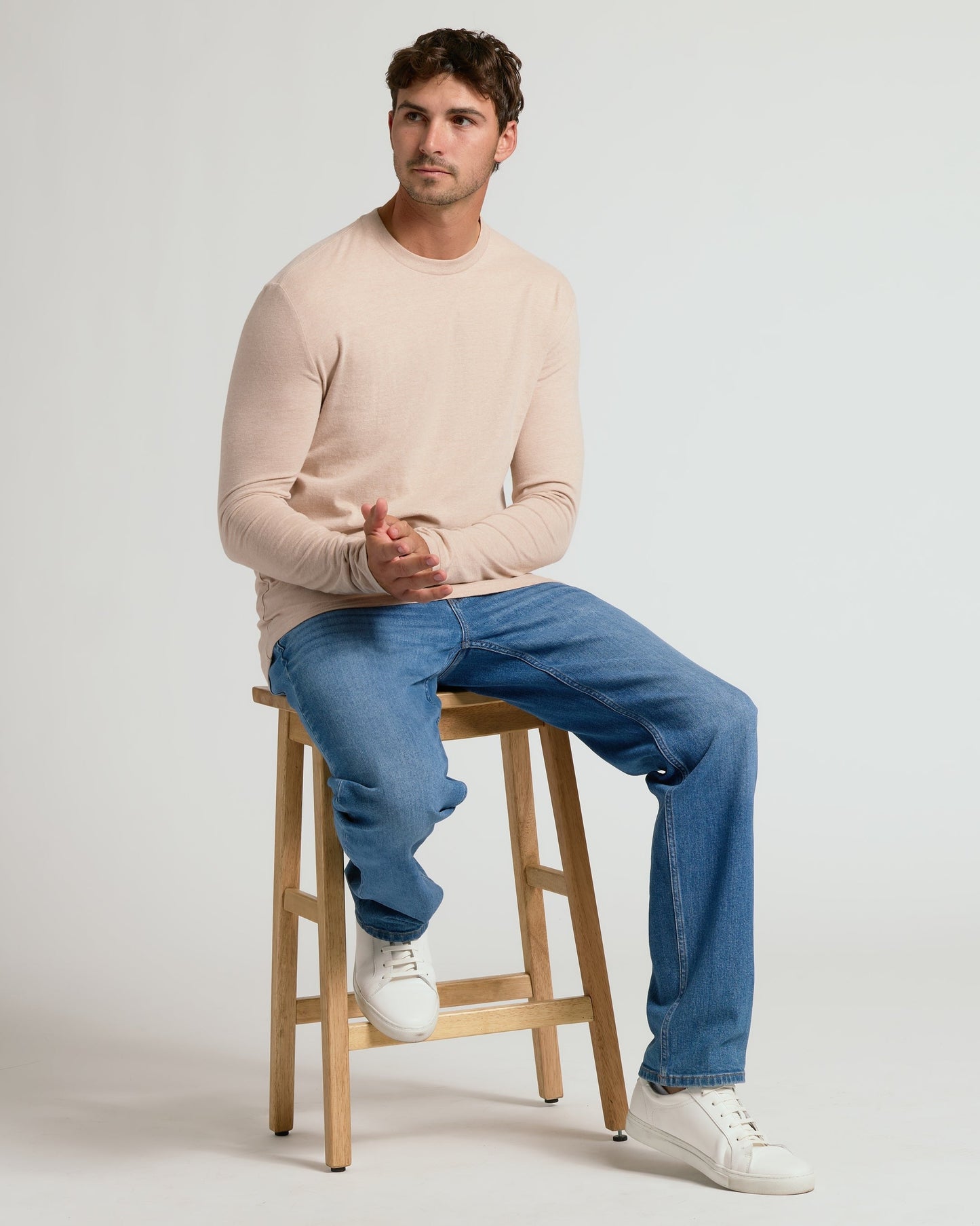 Heather Camel Tall Long Sleeve T-Shirt