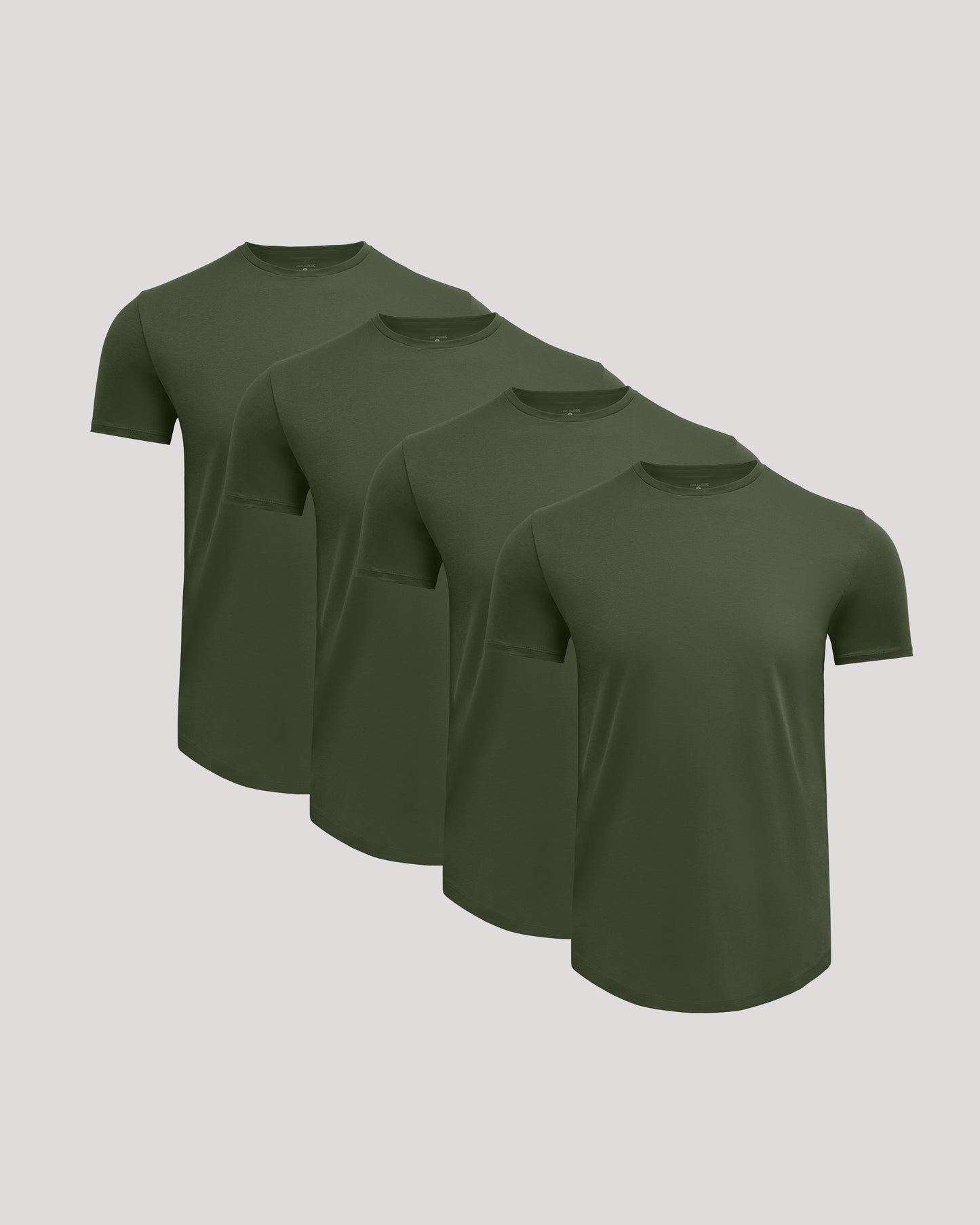 All Grove Pima Cotton Blend Curved Hem Crew 4-Pack