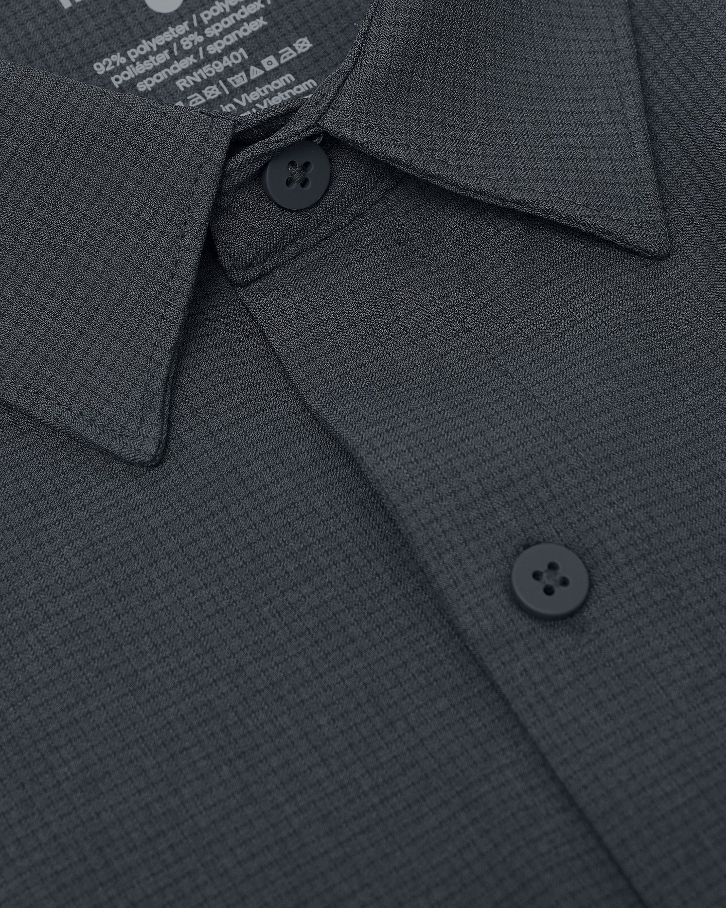 Heather Navy Short Sleeve Ripstop Commuter Shirt 1
