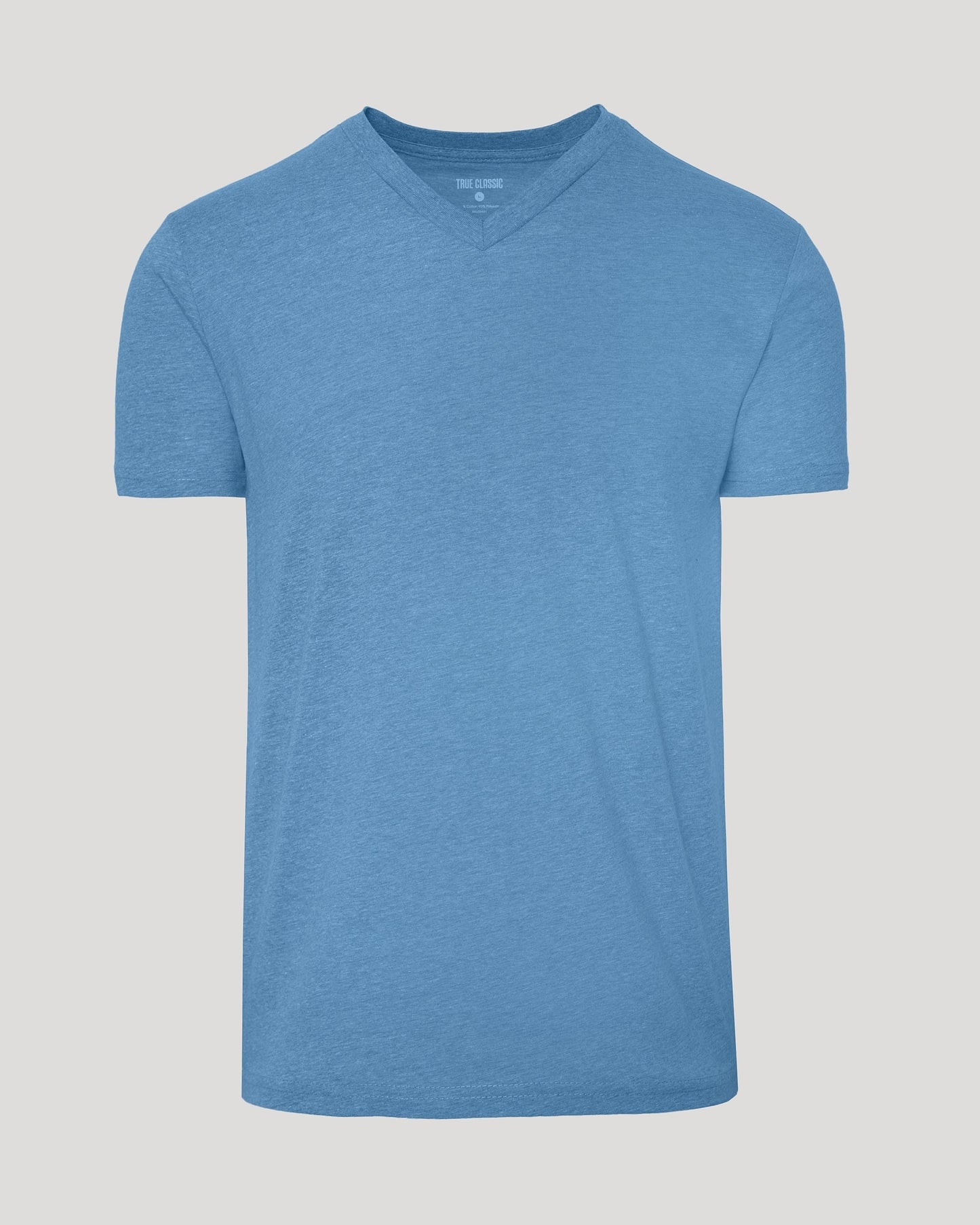 Dark Heather Blue Lake V Neck Tee