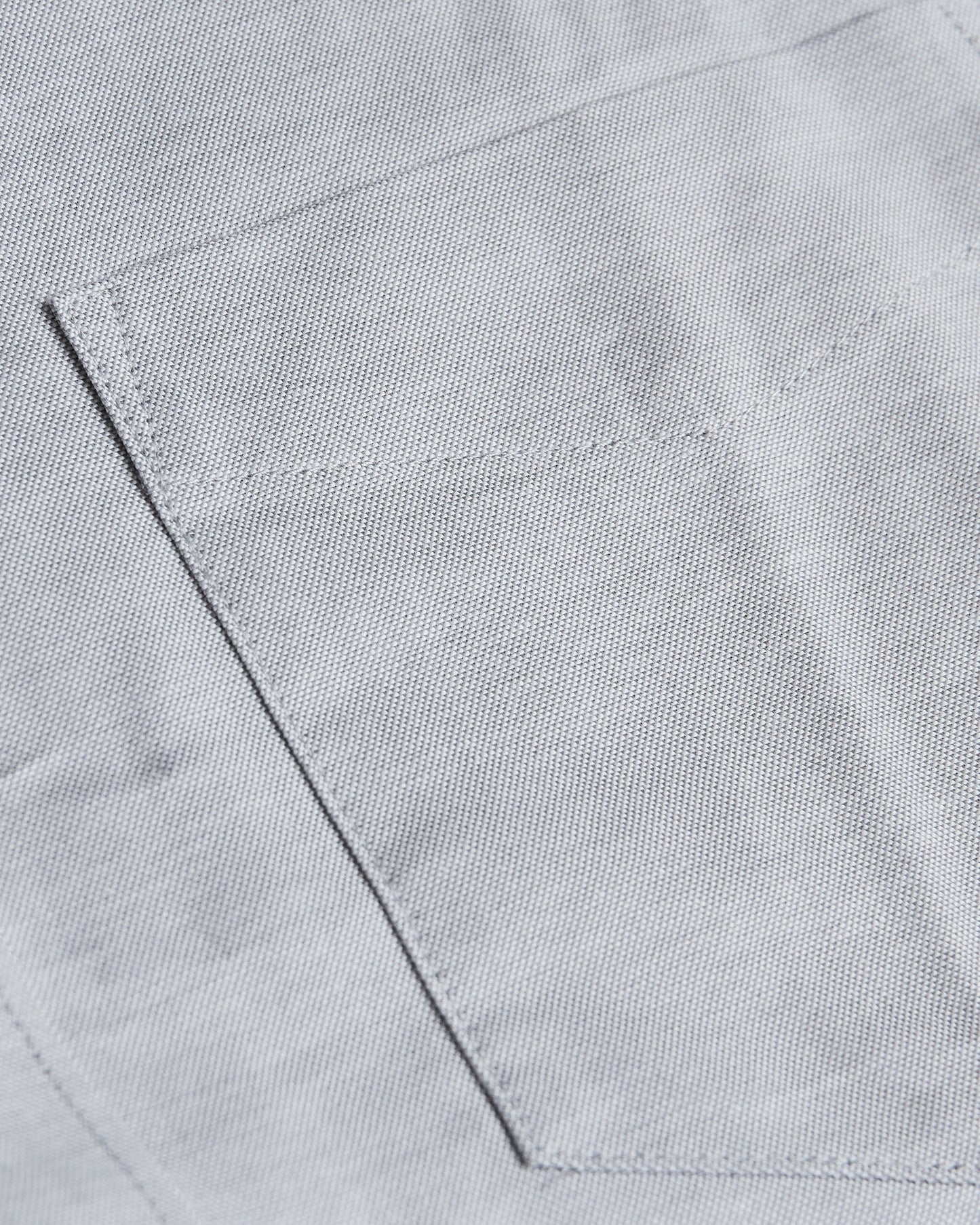 Light Gray Stretch Oxford Long Sleeve Button Up Shirt