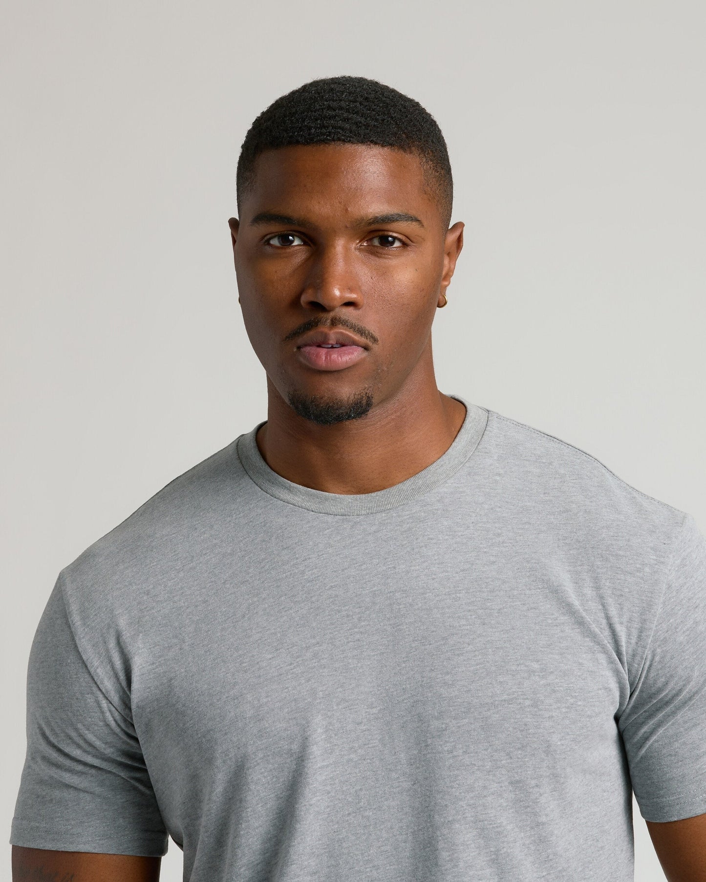Heather Gray Tall Straight Hem Crew Neck T-Shirt