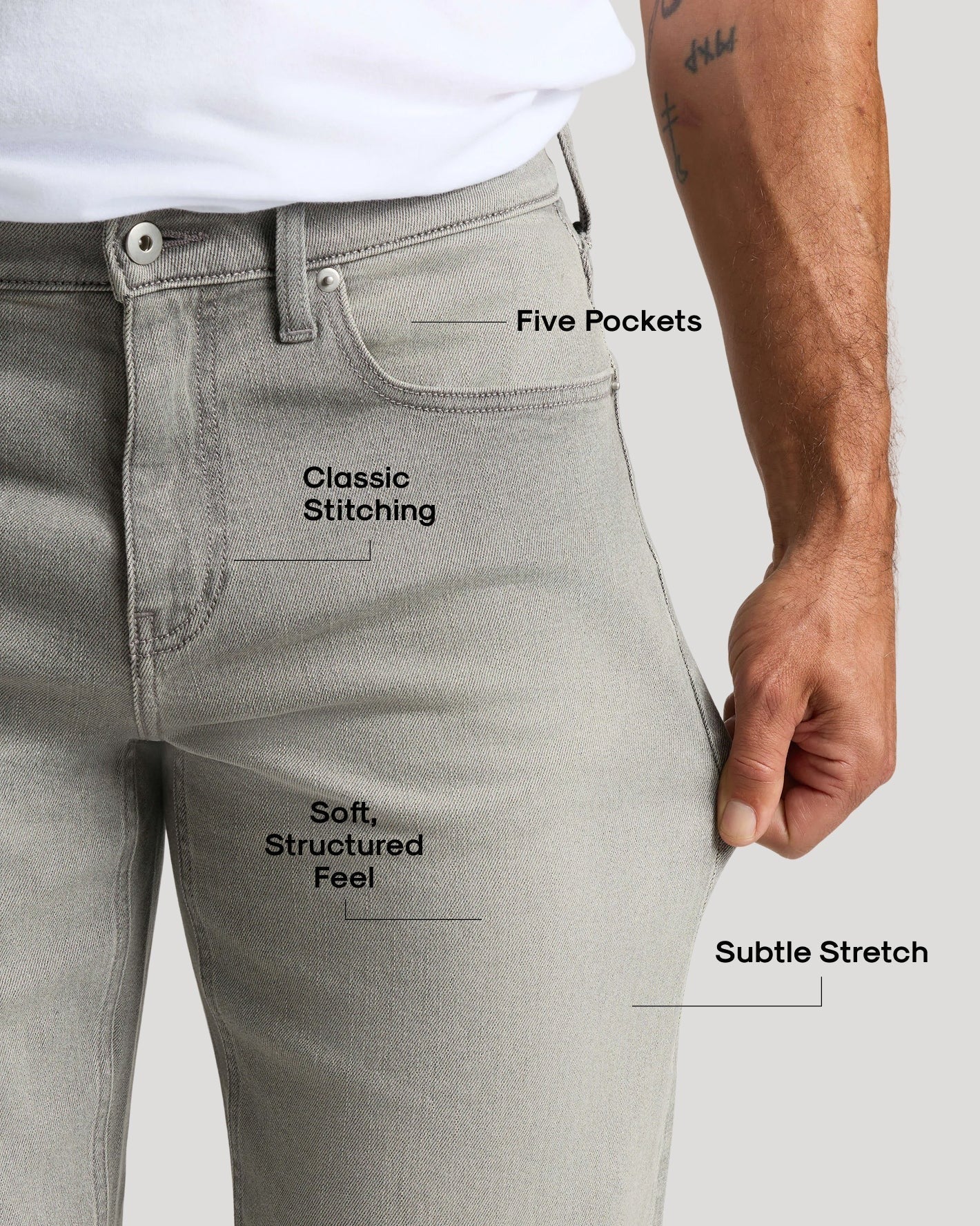 Straight Authentic Denim Jeans 3-Pack