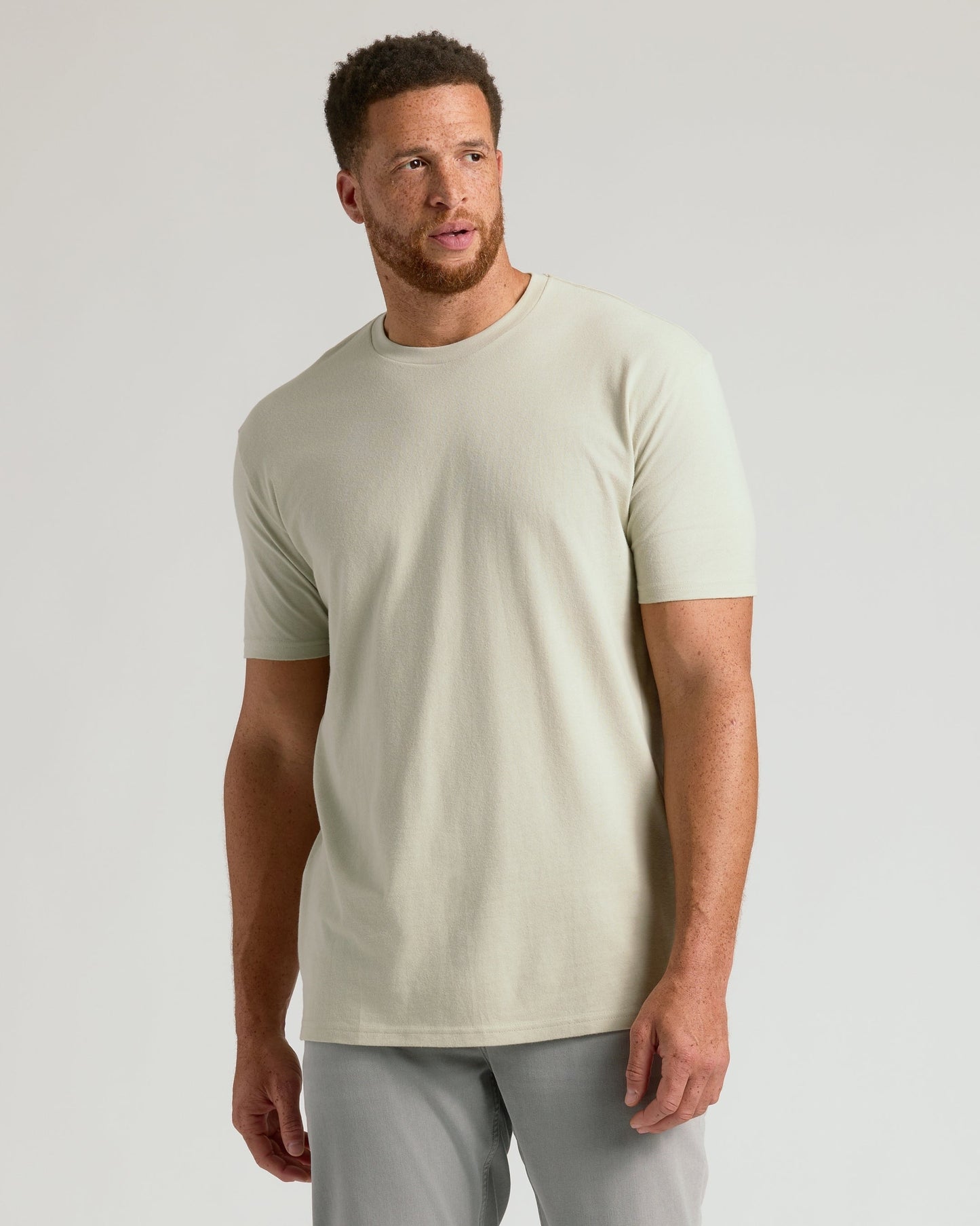 Dark Heather Graystone Tall Straight Hem Crew Neck T-Shirt