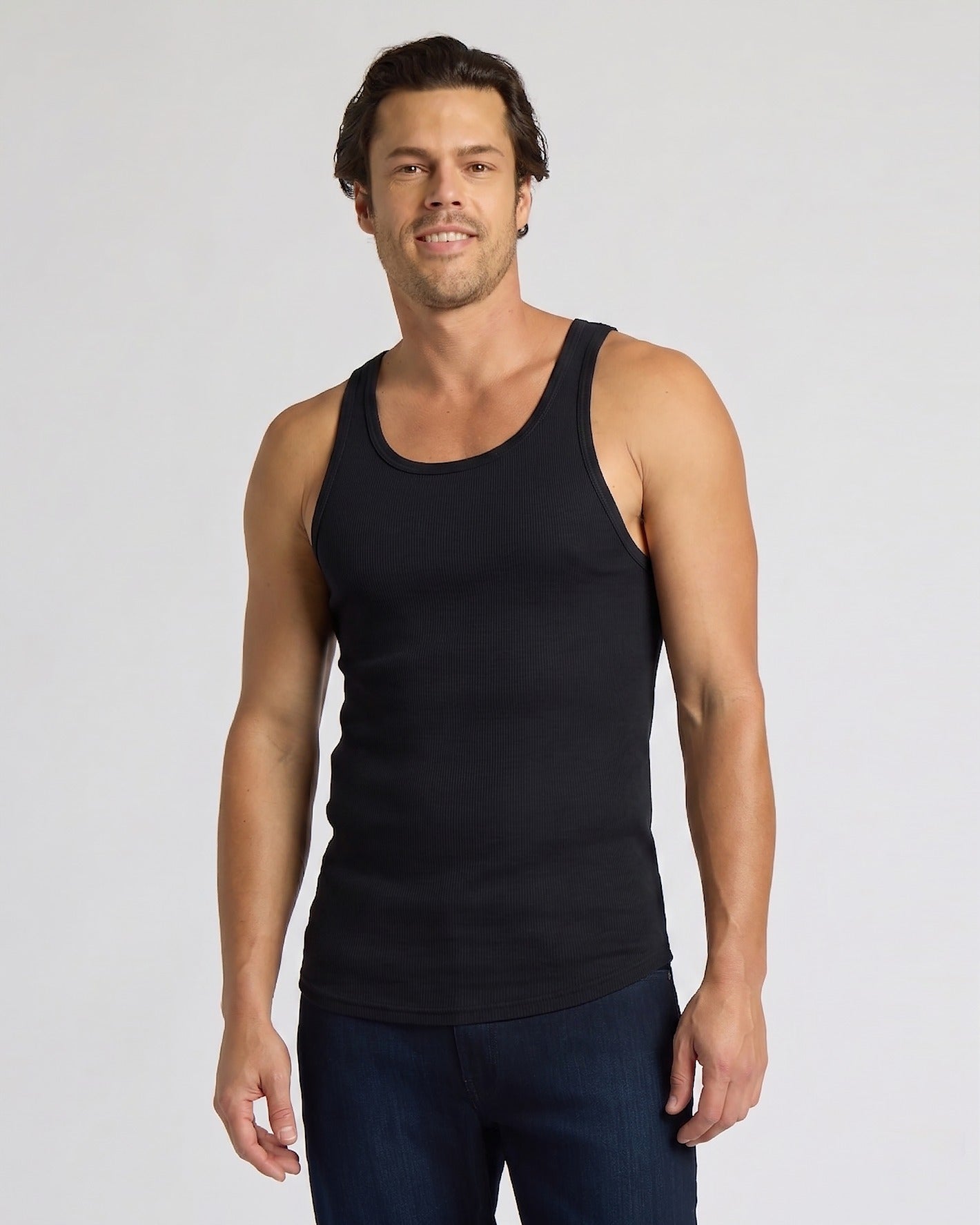 Ribbed Curved Hem Tank 3-Pack