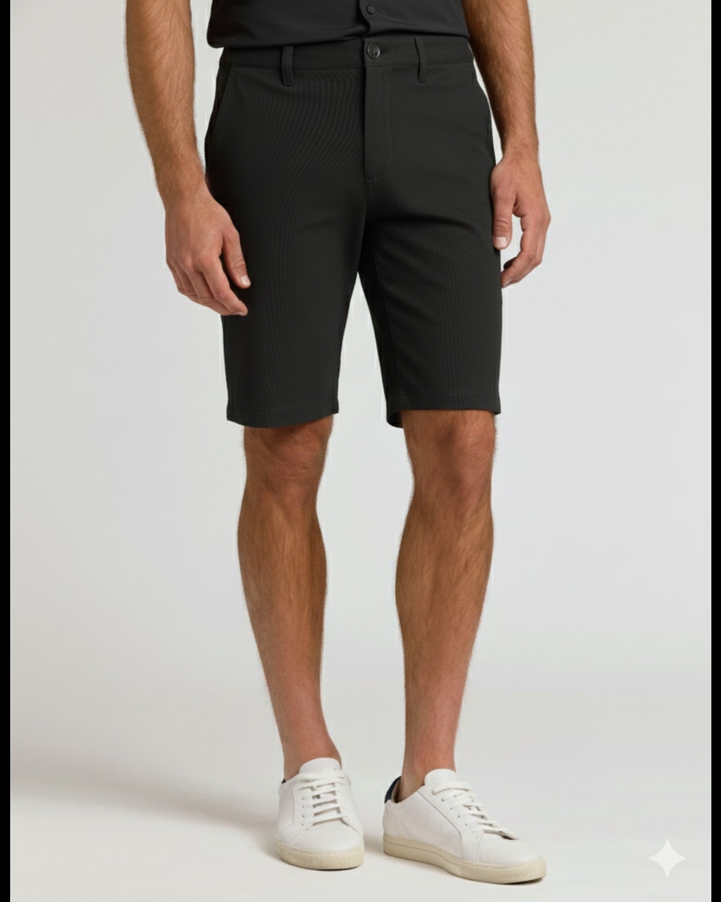 9" Black Chino Shorts 2.0