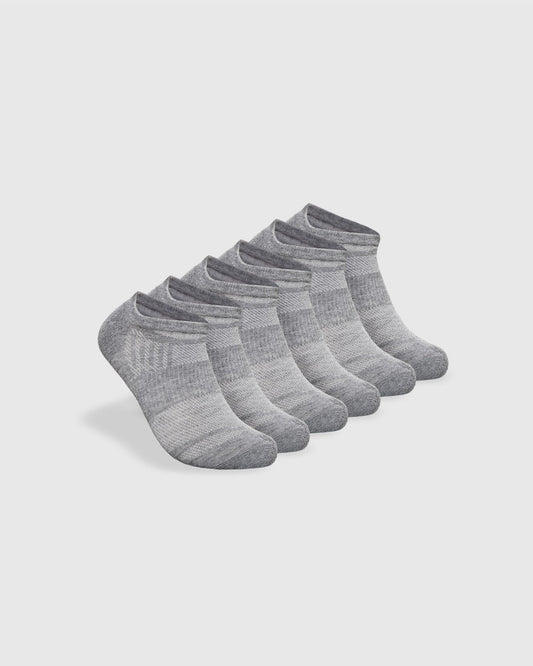 Heather Gray No Show Socks 3-Pack