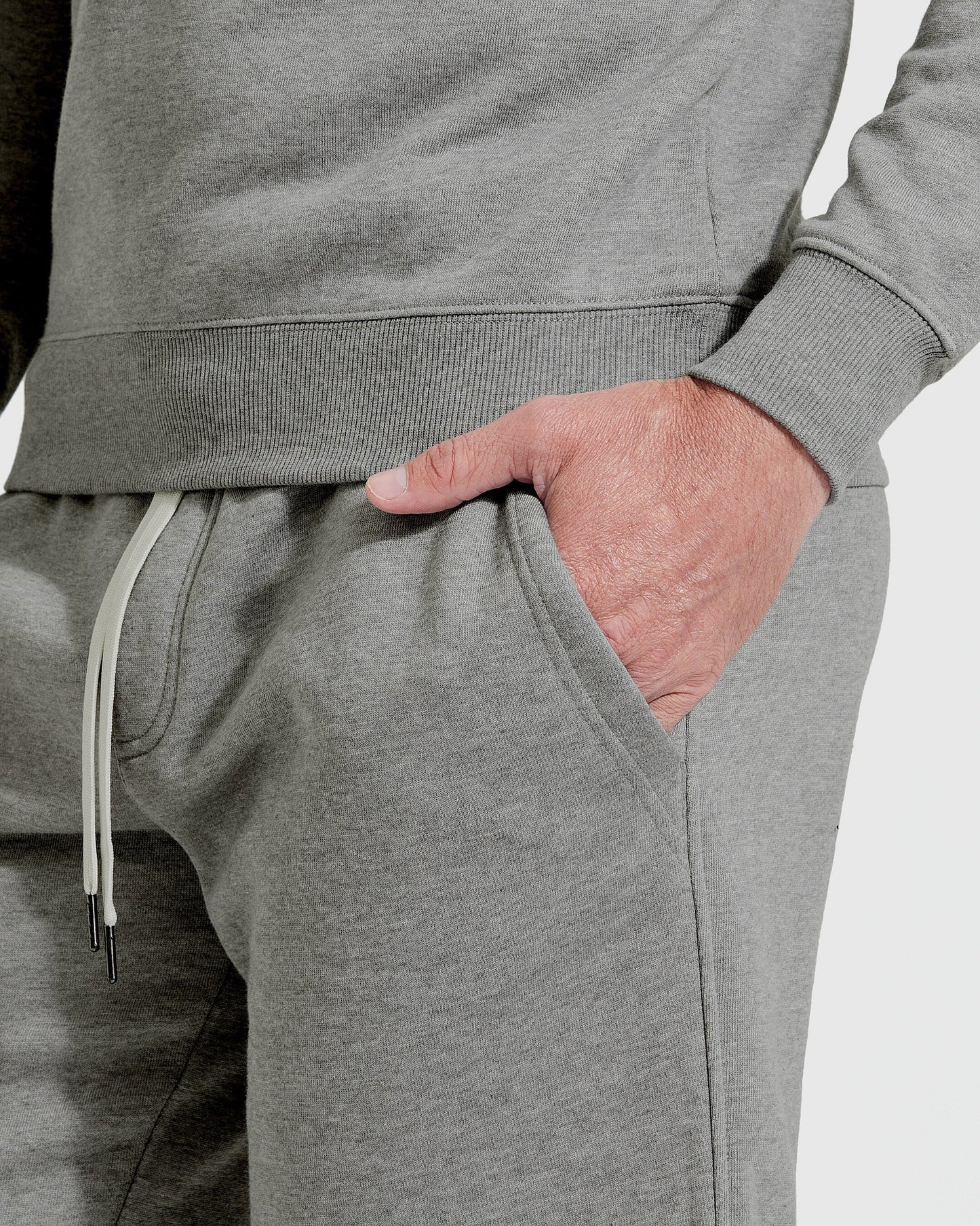 Medium Heather Gray Fleece French Terry Shorts
