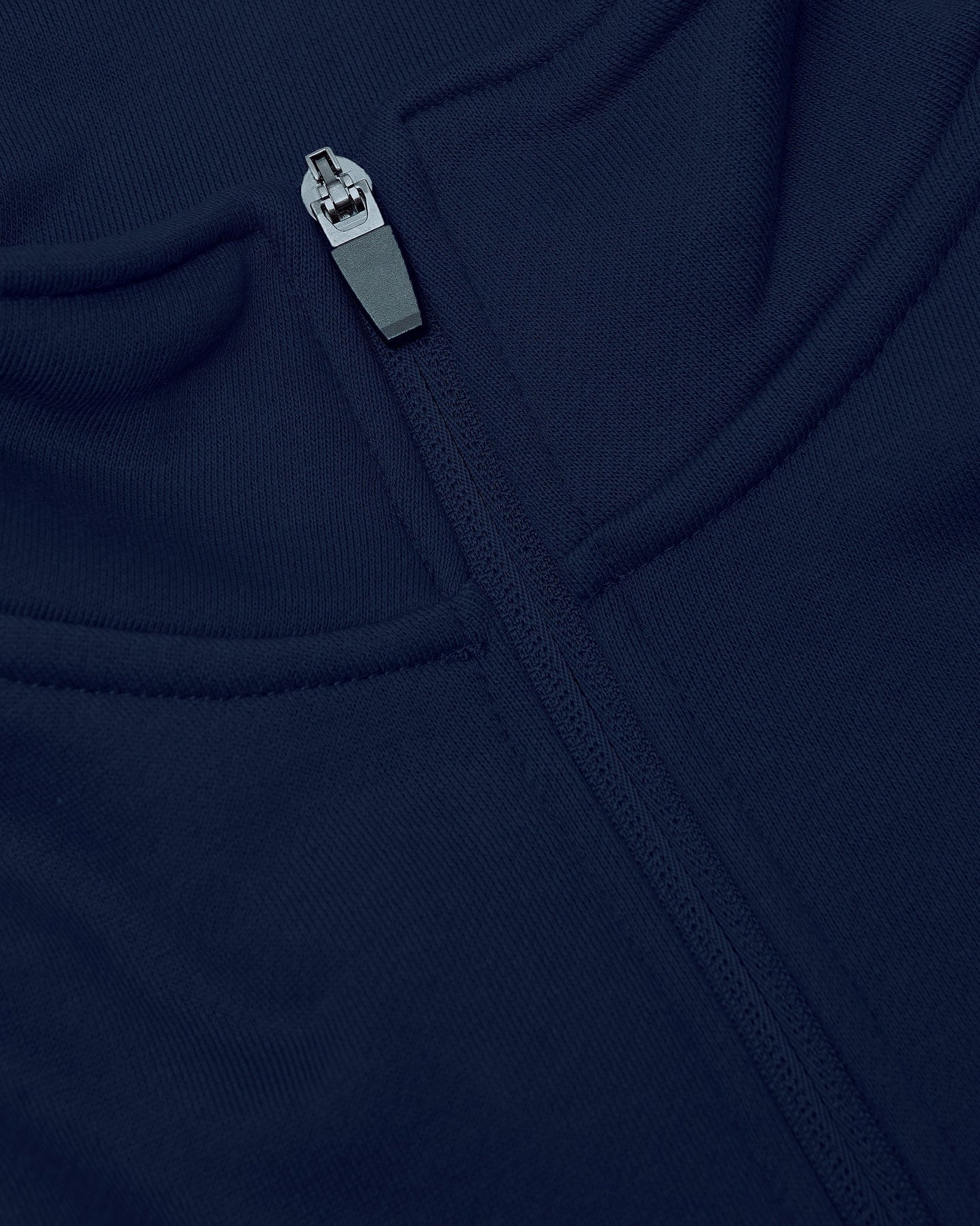 Navy Quarter Zip Fleece Sweatshirt