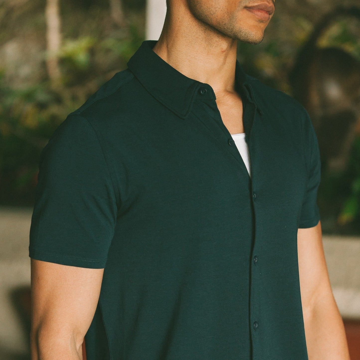 Navy Short Sleeve Knit Shirt