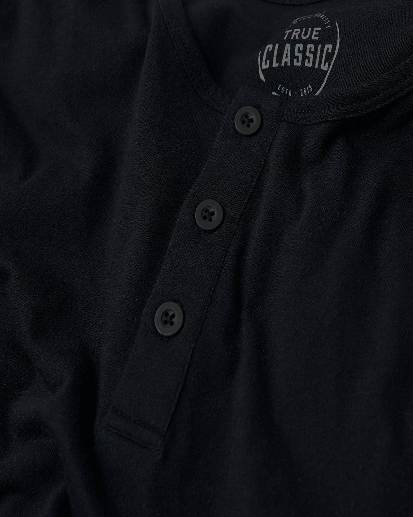 All Black Classic Henley 3-Pack