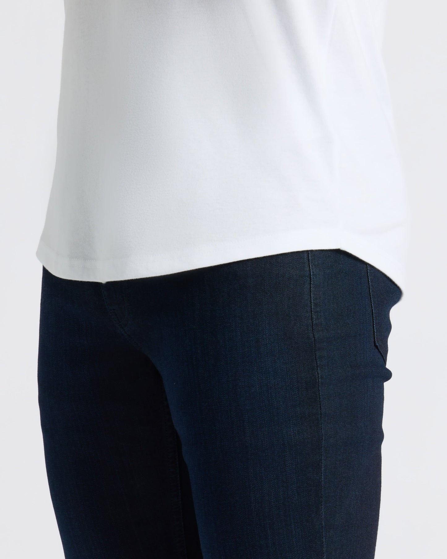 All White Curved Hem Classic Crew Neck 10-Pack