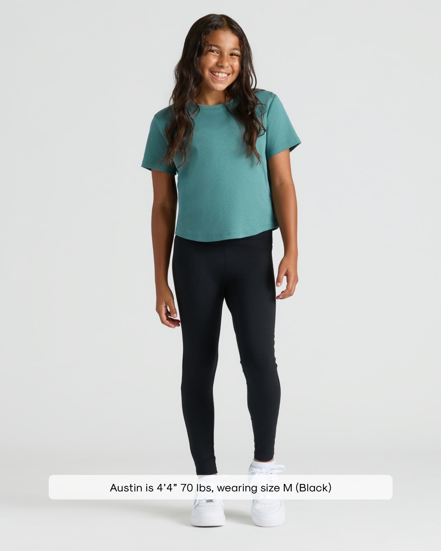 Girls Black Foldover Leggings