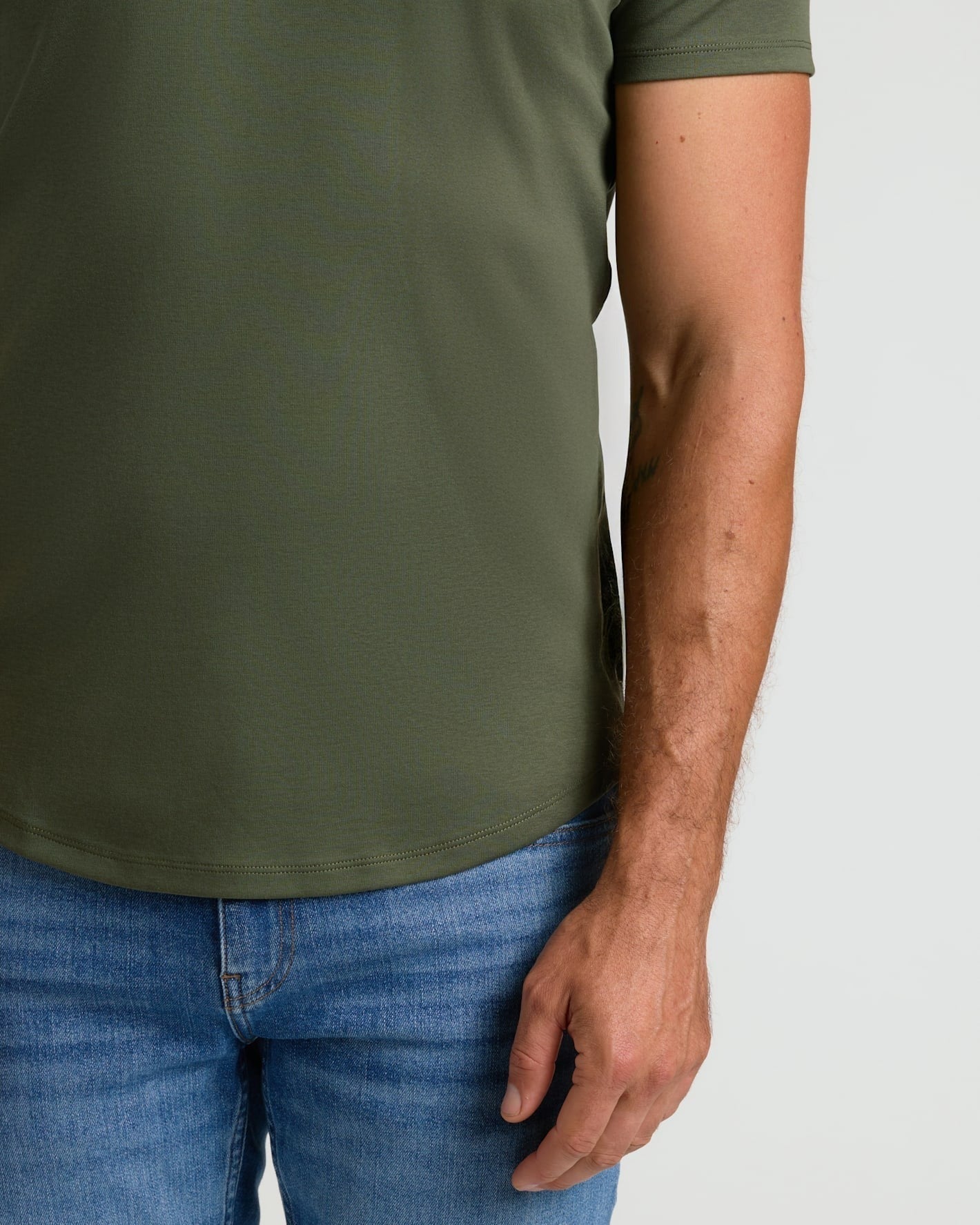 All Grove Pima Cotton Blend Curved Hem Crew 4-Pack