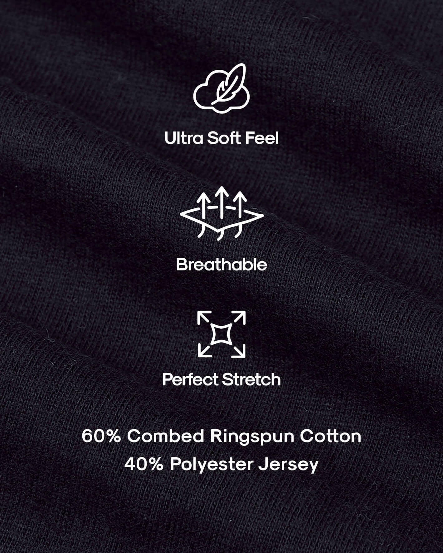 Black Classic Long Sleeve Crew Neck 6-Pack