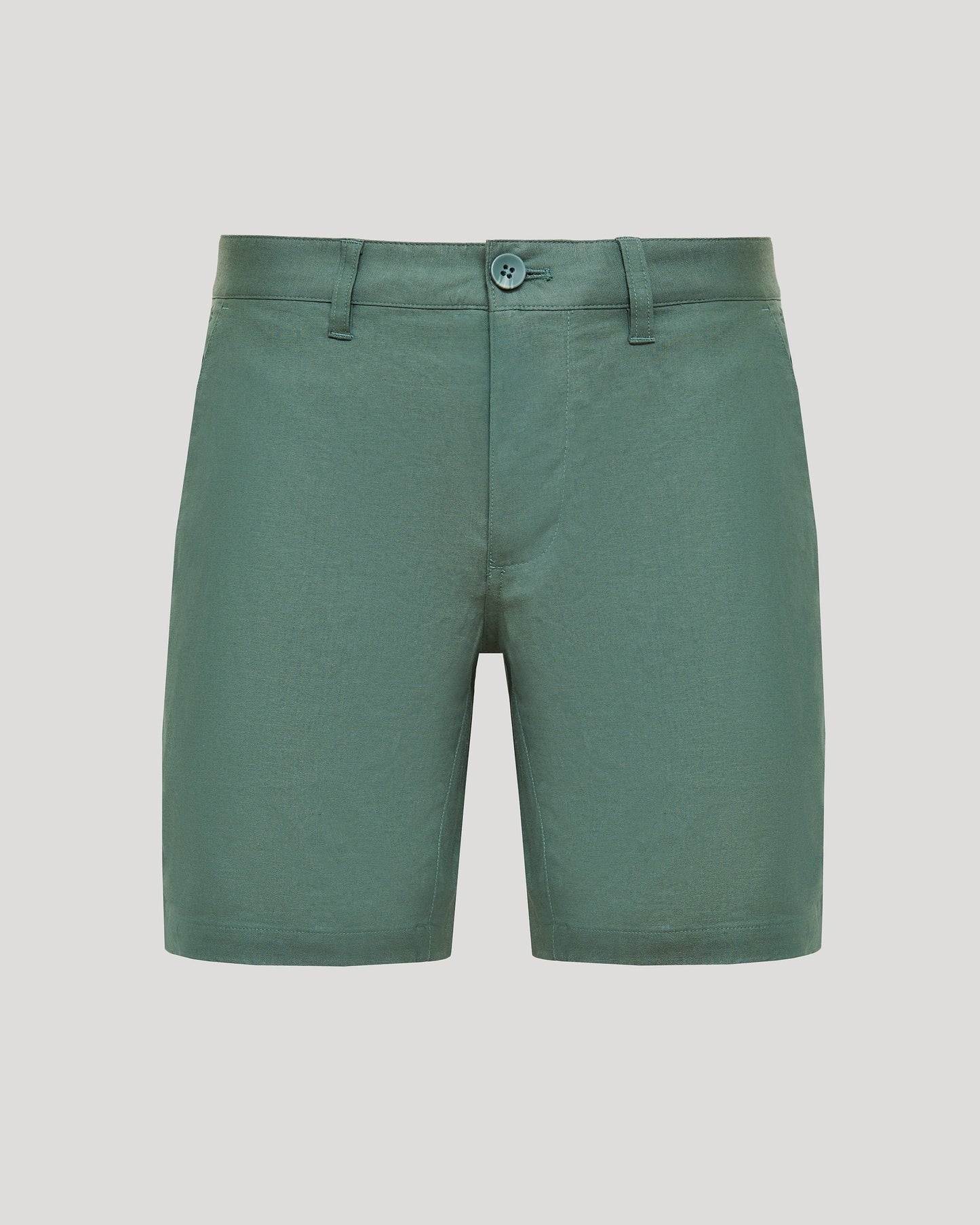 7" Moss Linen Shorts