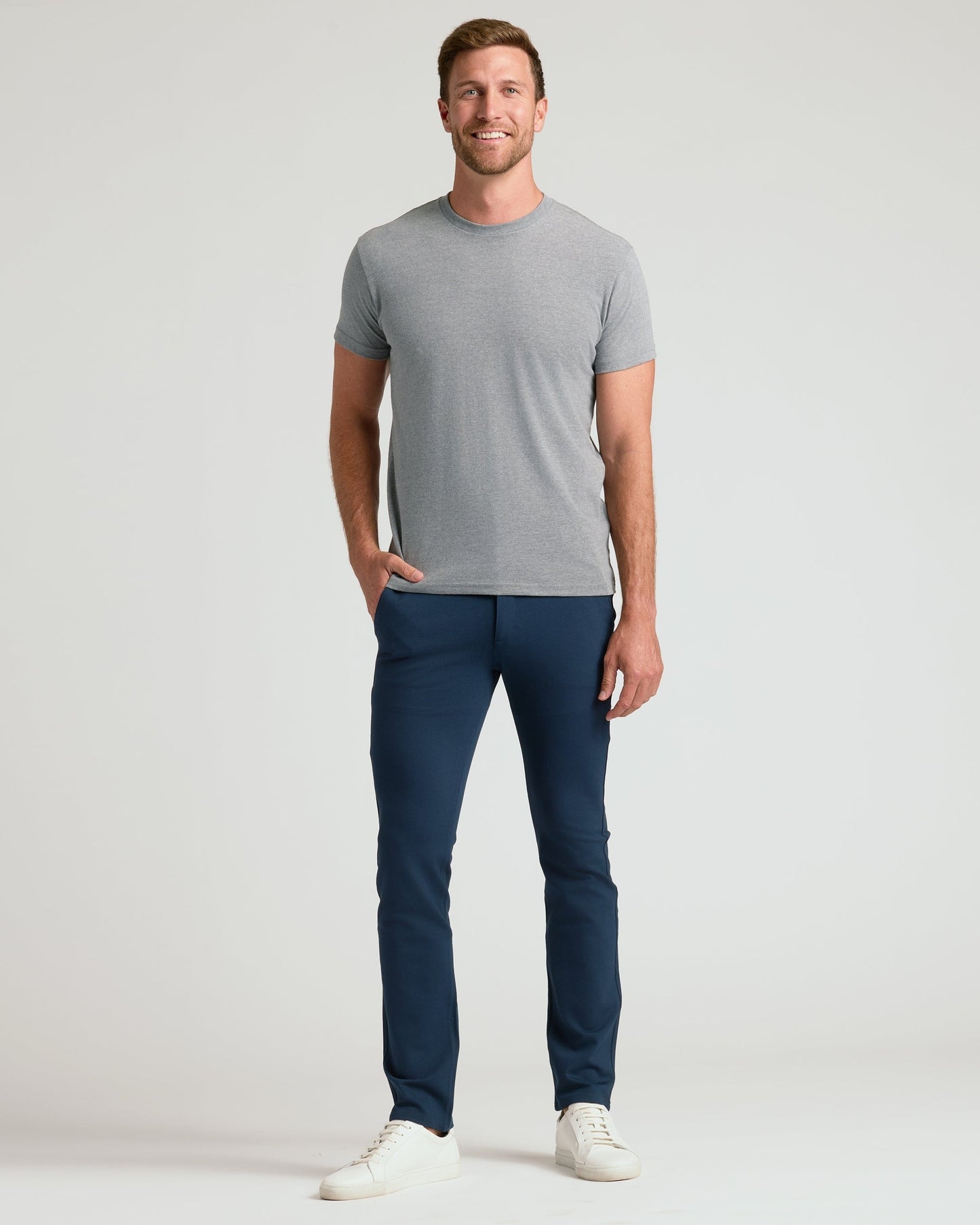 Navy & Khaki Slim Comfort Knit Chino 2-Pack