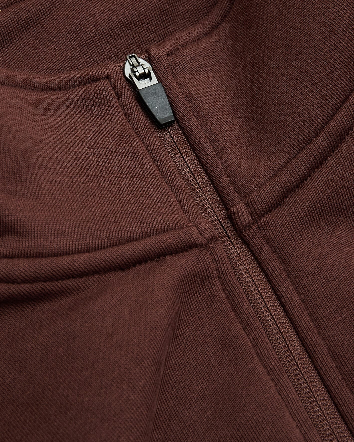 Carob Quarter Zip Fleece Sweatshirt