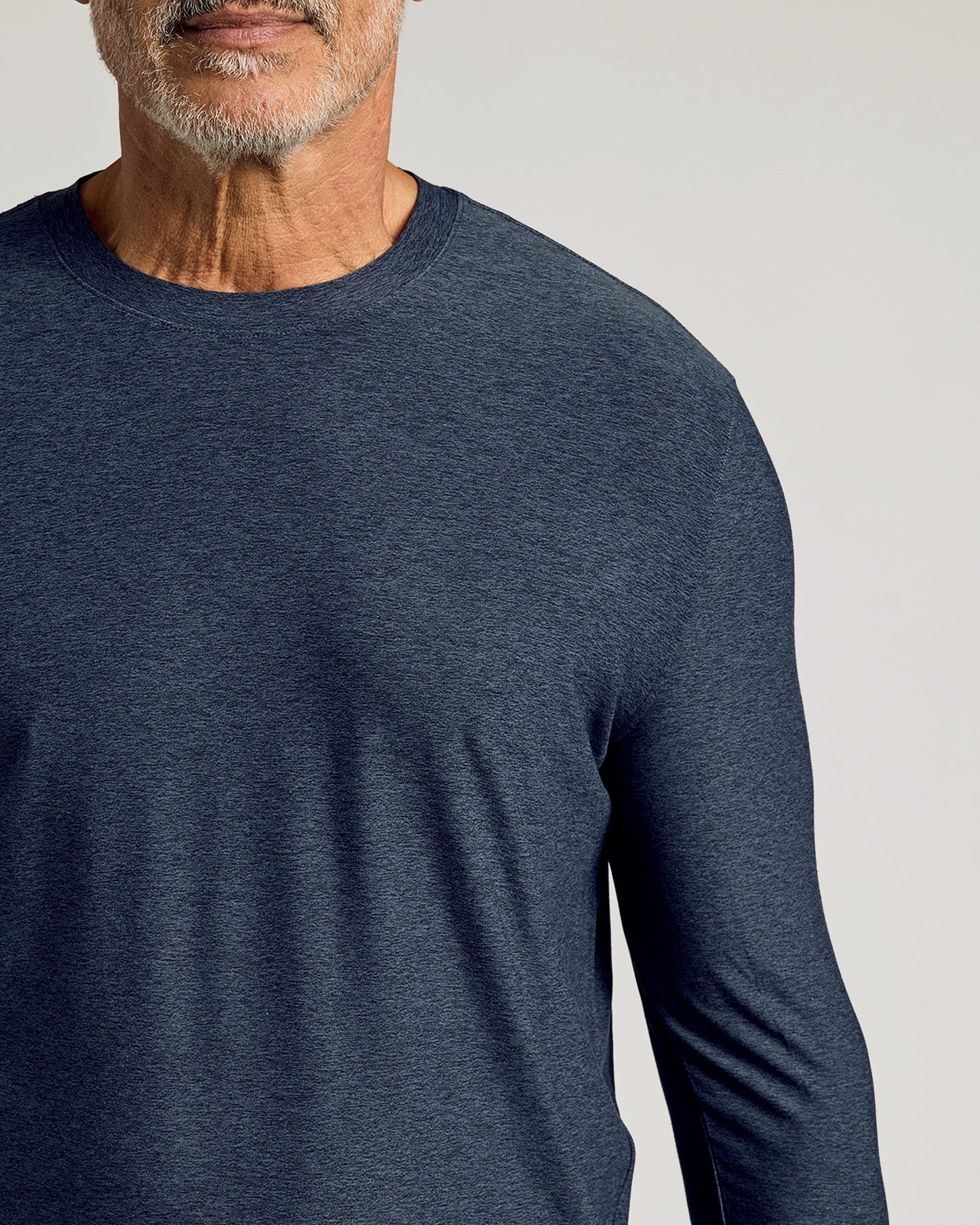 Dark Heather Fiord Active Long Sleeve Crew T-Shirt