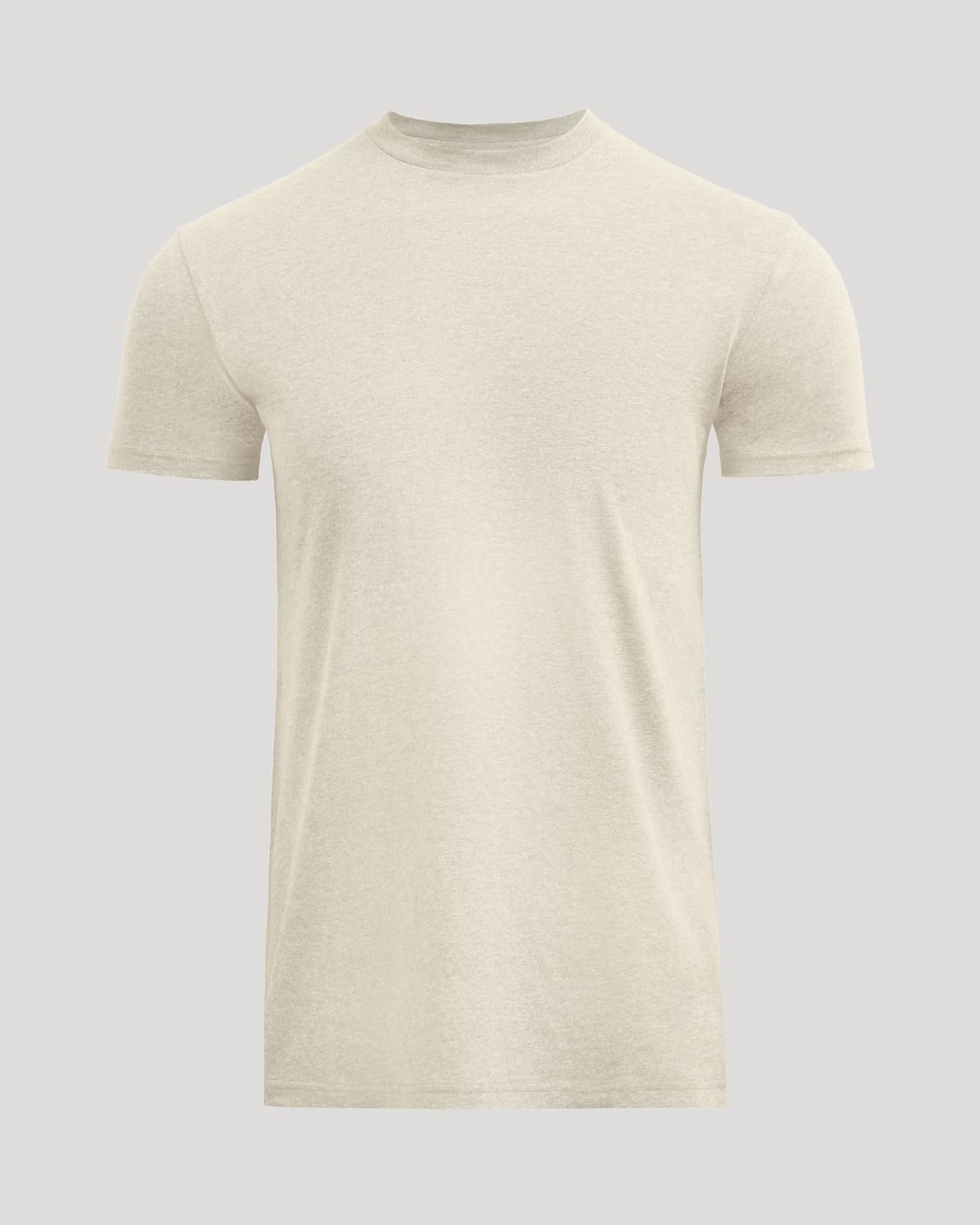 Oatmeal Tall Straight Hem Crew Neck T-Shirt