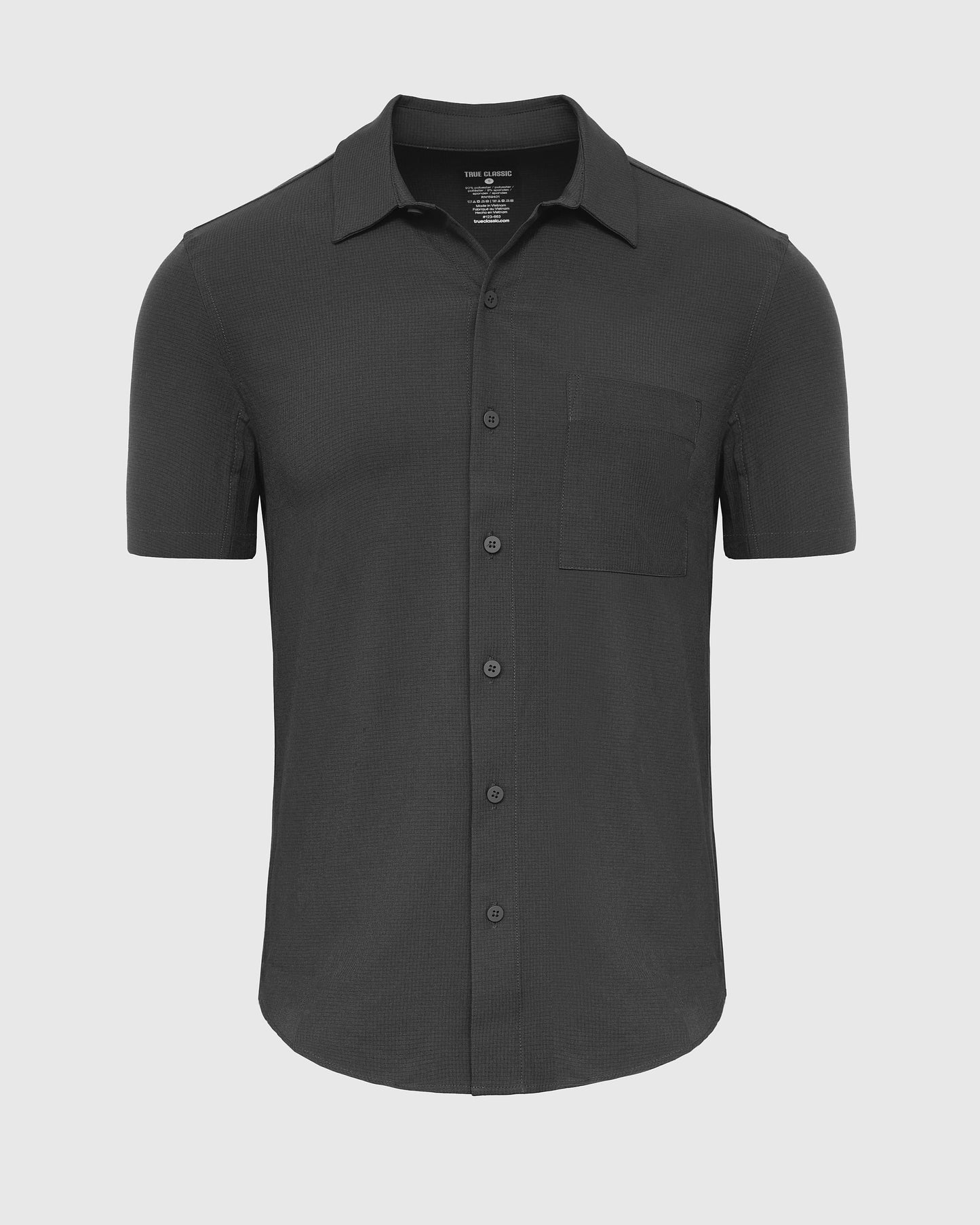 Heather Charcoal Short Sleeve Ripstop Commuter Shirt