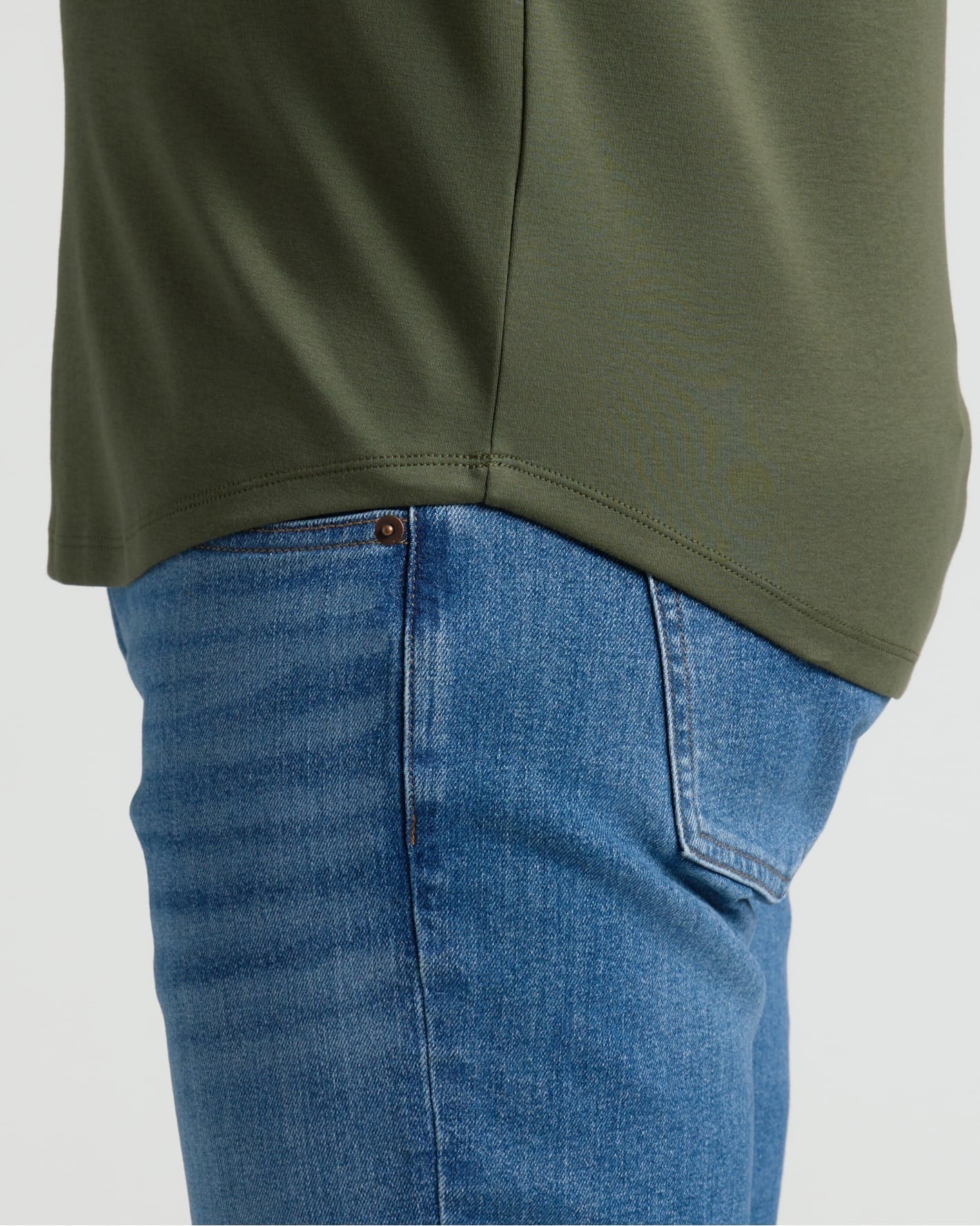 All Grove Pima Cotton Blend Curved Hem Crew 7-Pack