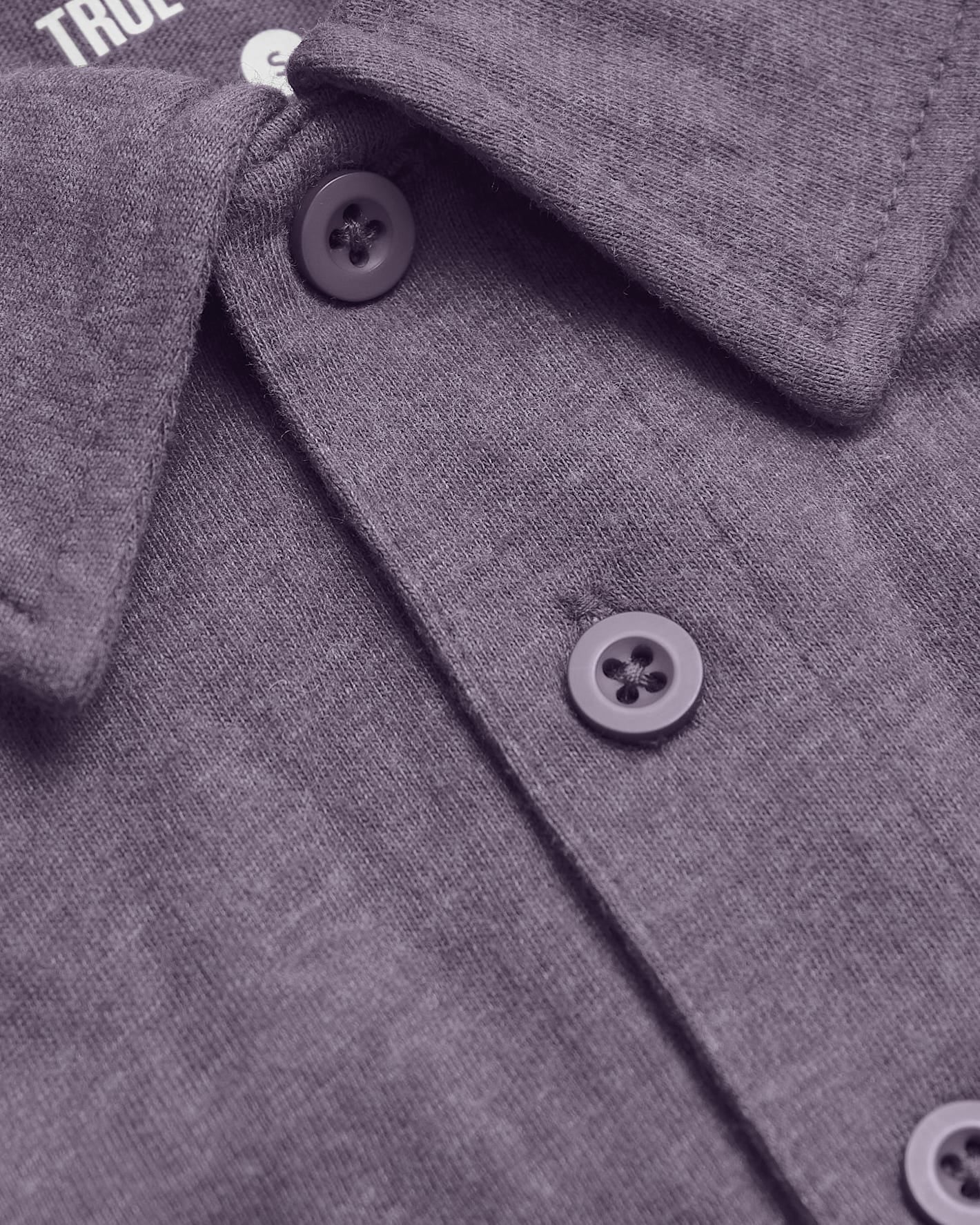 Dark Heather Amethyst Short Sleeve Polo