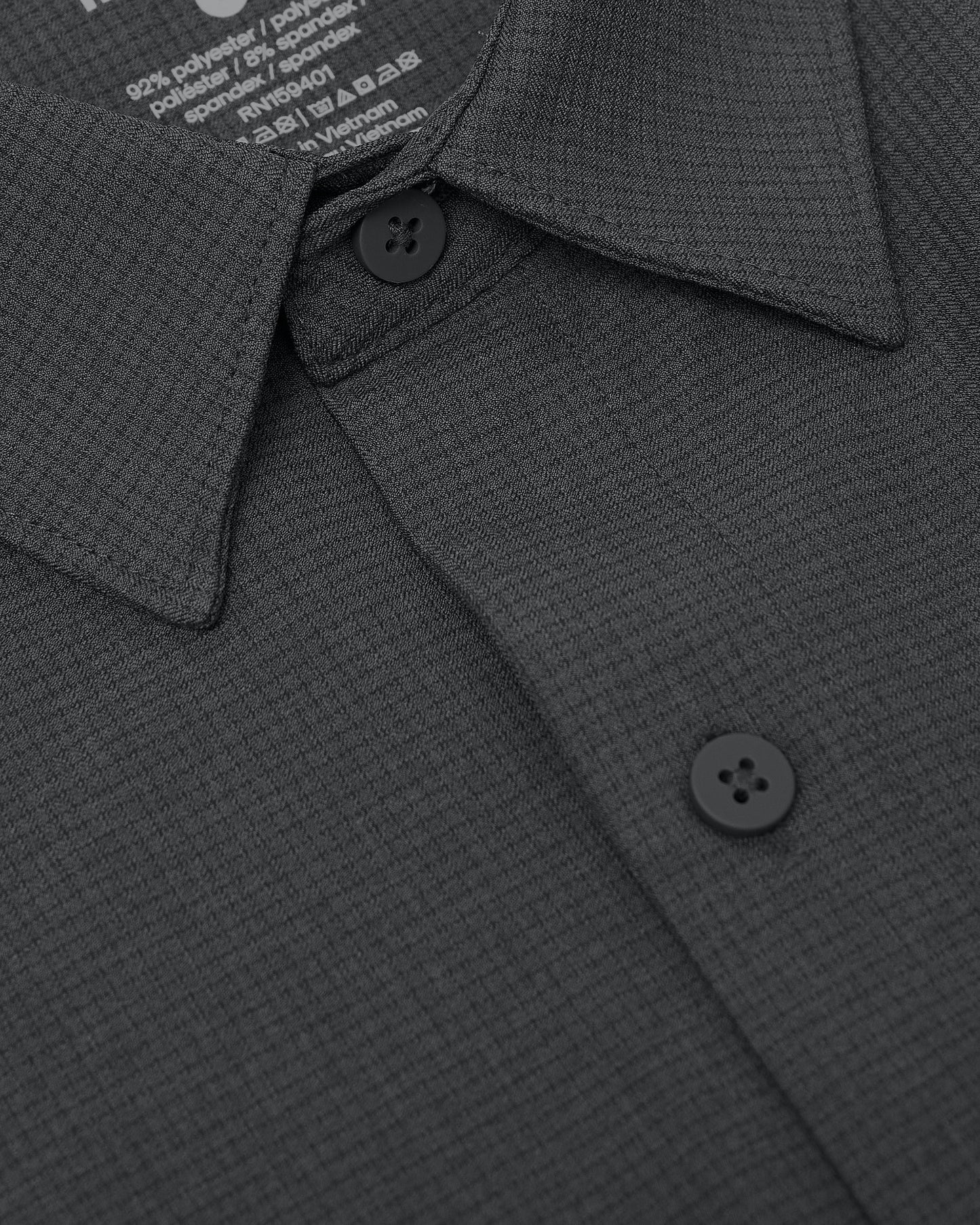 Heather Charcoal Short Sleeve Ripstop Commuter Shirt