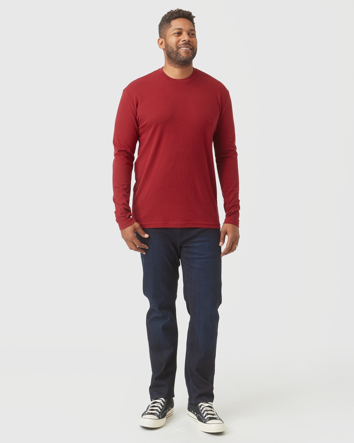 Crimson Long Sleeve Crew Neck