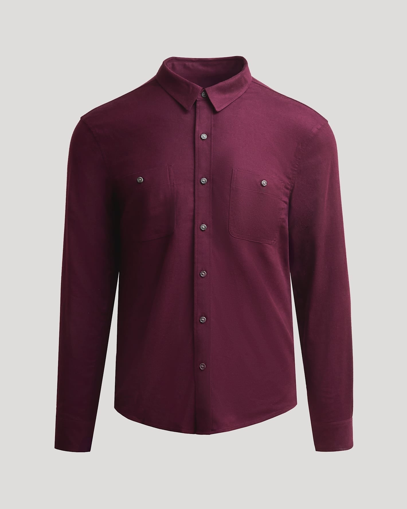 Aubergine Long Sleeve Flannel Shirt