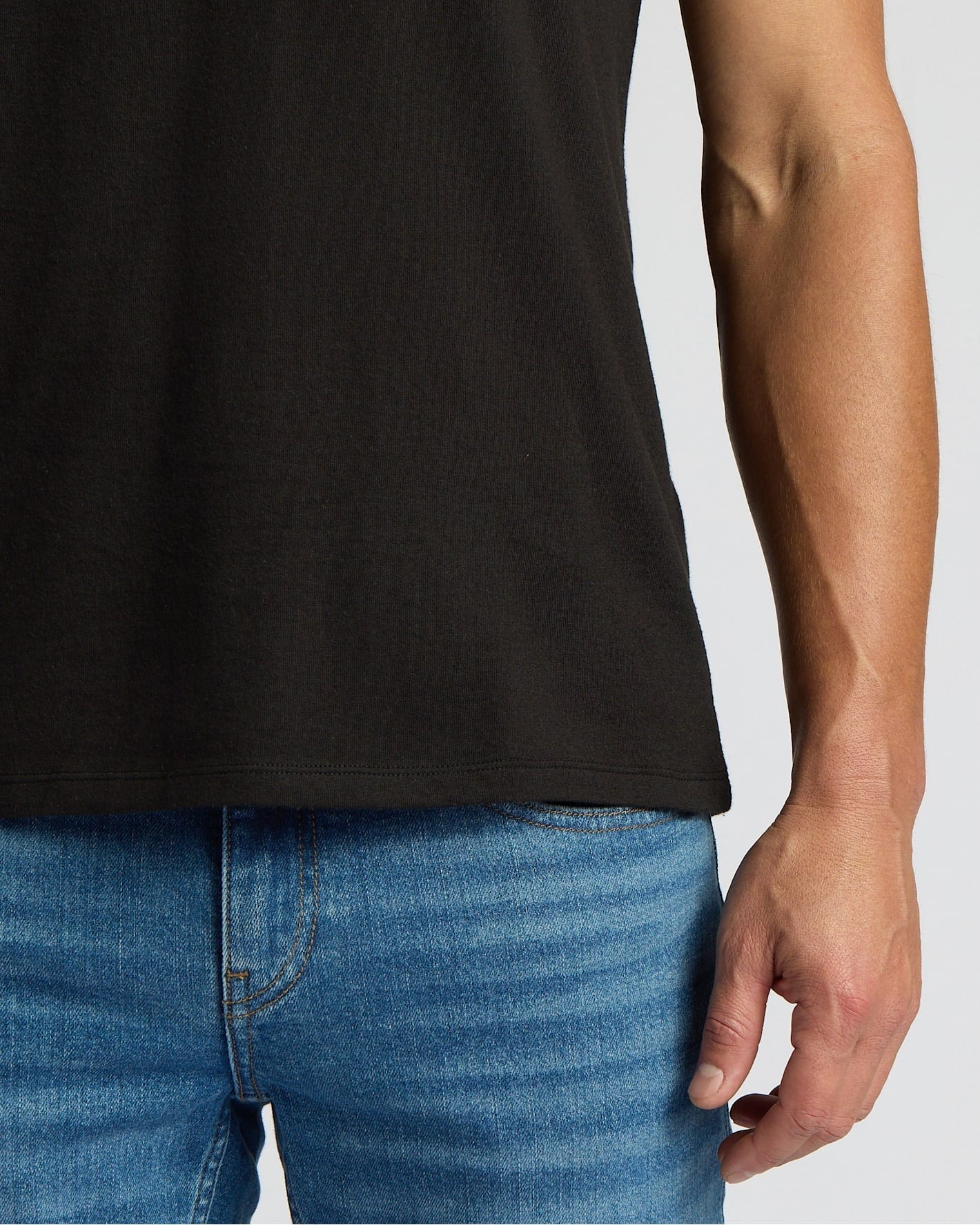 Black Short Classic Crew Neck