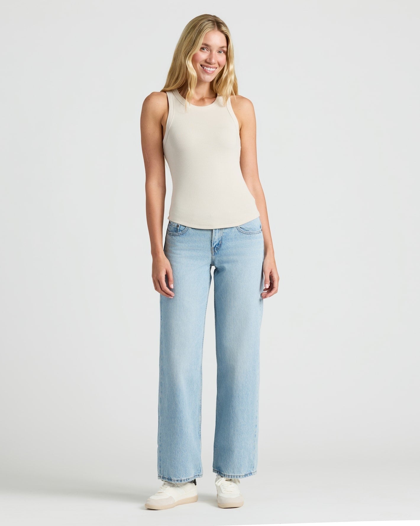 Womens Ribbed High Neck Tank 6-Pack