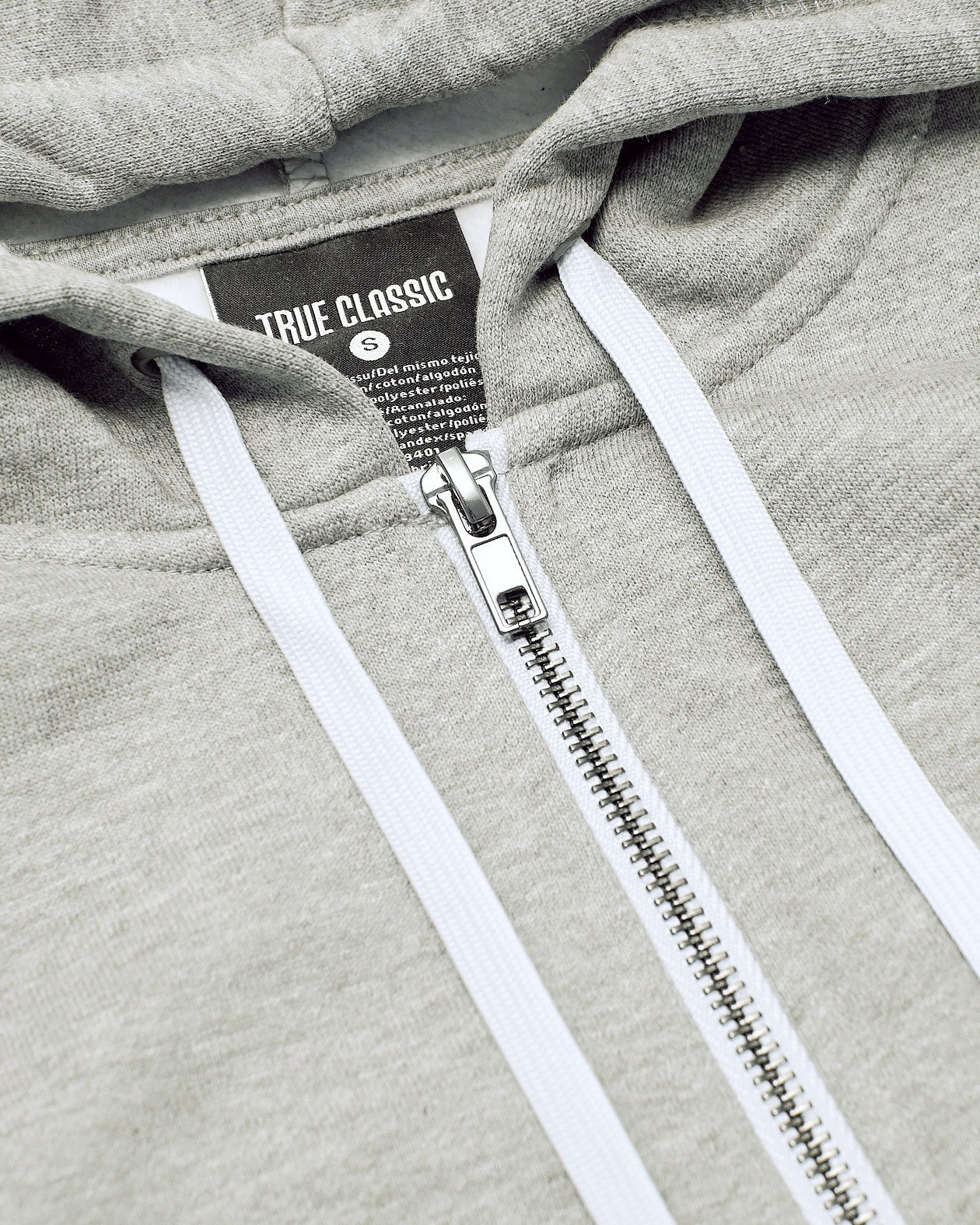 Dark Heather Gray Fleece French Terry Zip Hoodie