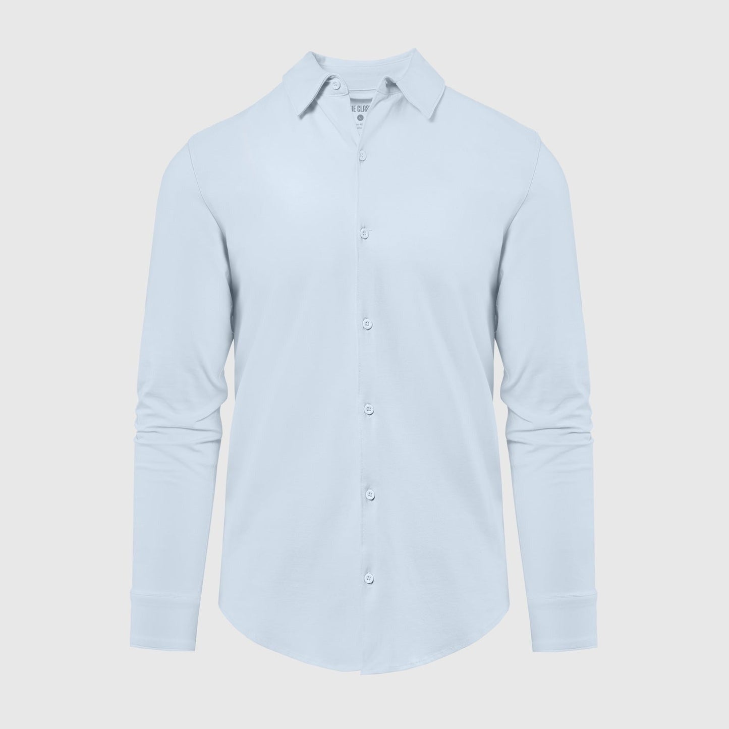 Pale Blue Long Sleeve Knit Shirt