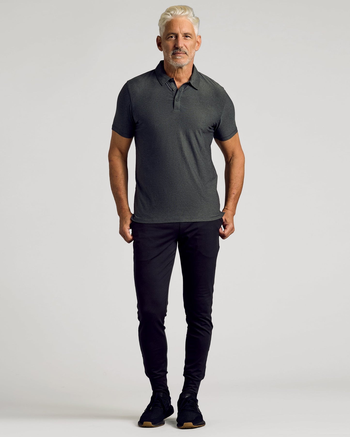 Charcoal Heather Gray Active Polo 2.0