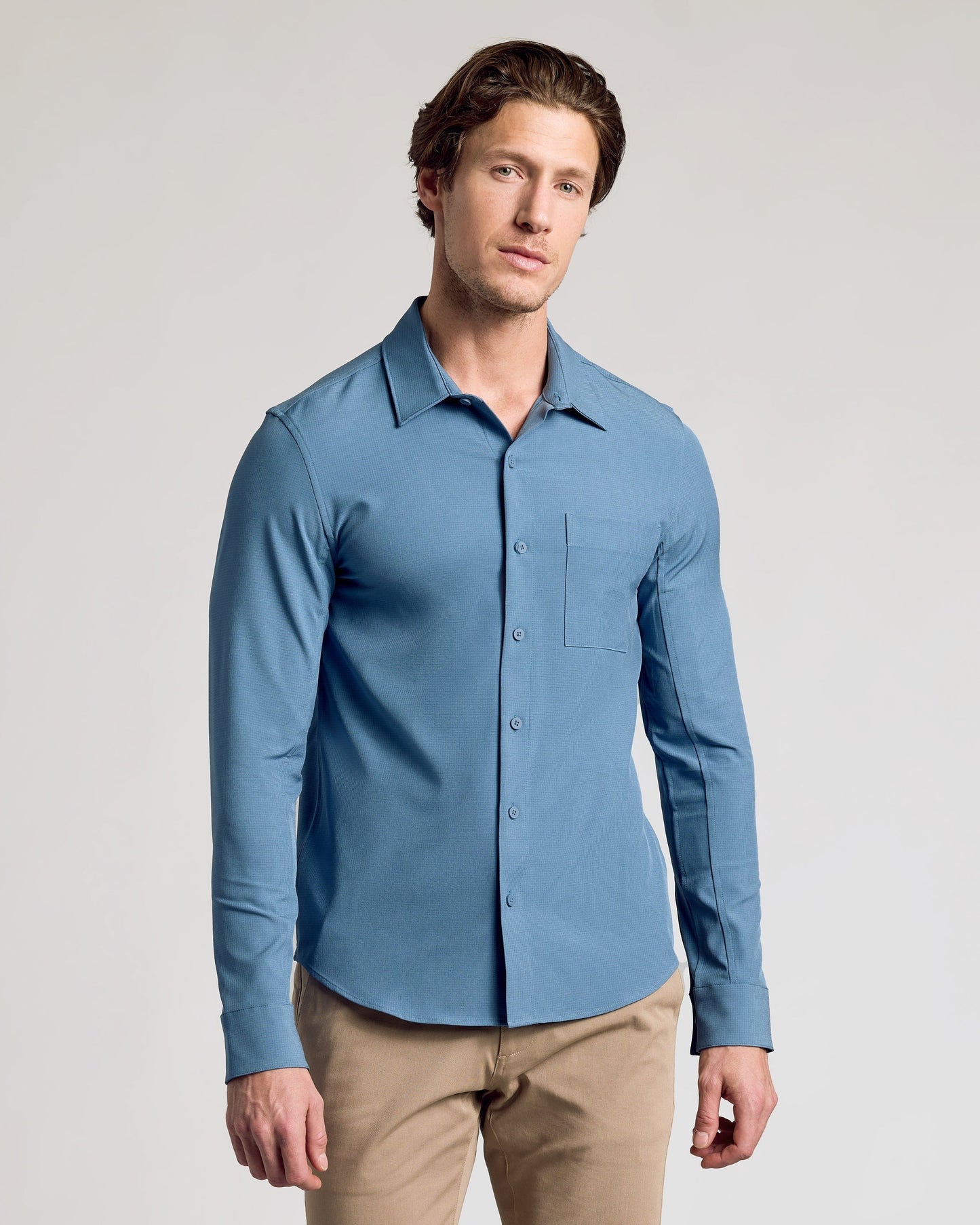 Navy & Fiord Ripstop Long Sleeve Commuter Shirt 2-Pack