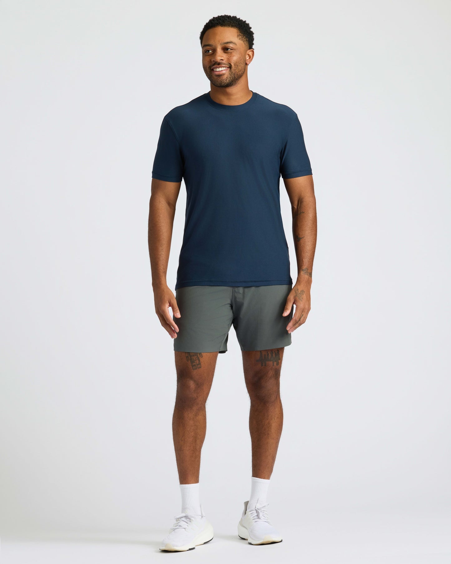 Navy Active Crew Neck Tee
